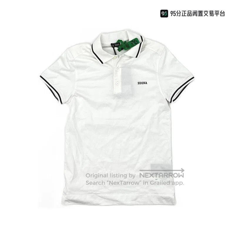 Ermenegildo Zegna Zegna FW22 Solid Logo Stripe Trim Short Sleeve Polo. Size US S / EU 44-46 / 1 - 7 Thumbnail