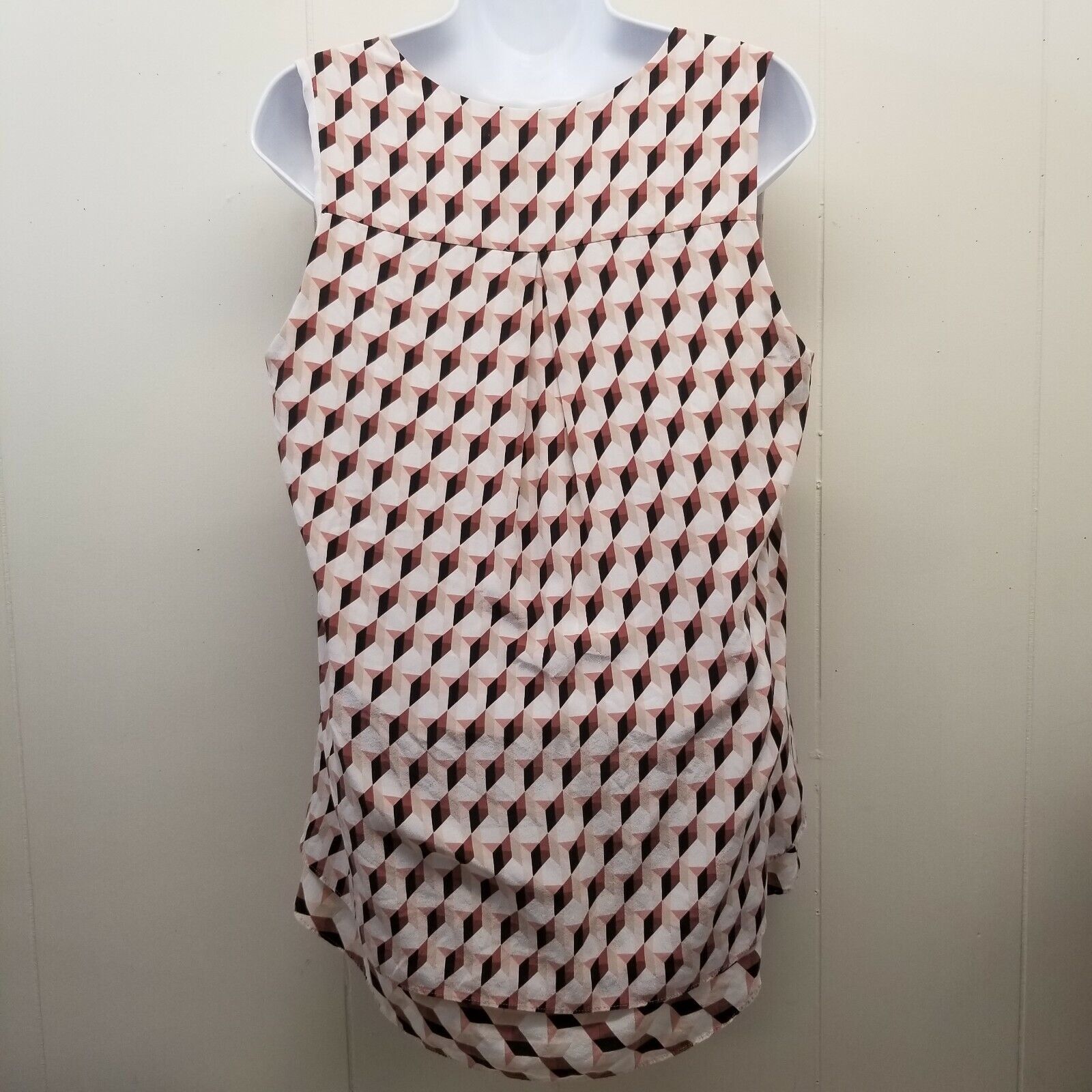 White House Black Market White House Black Market S Silk Shirt Top Lined Hi Low Shell Size S / US 4 / IT 40 - 4 Thumbnail