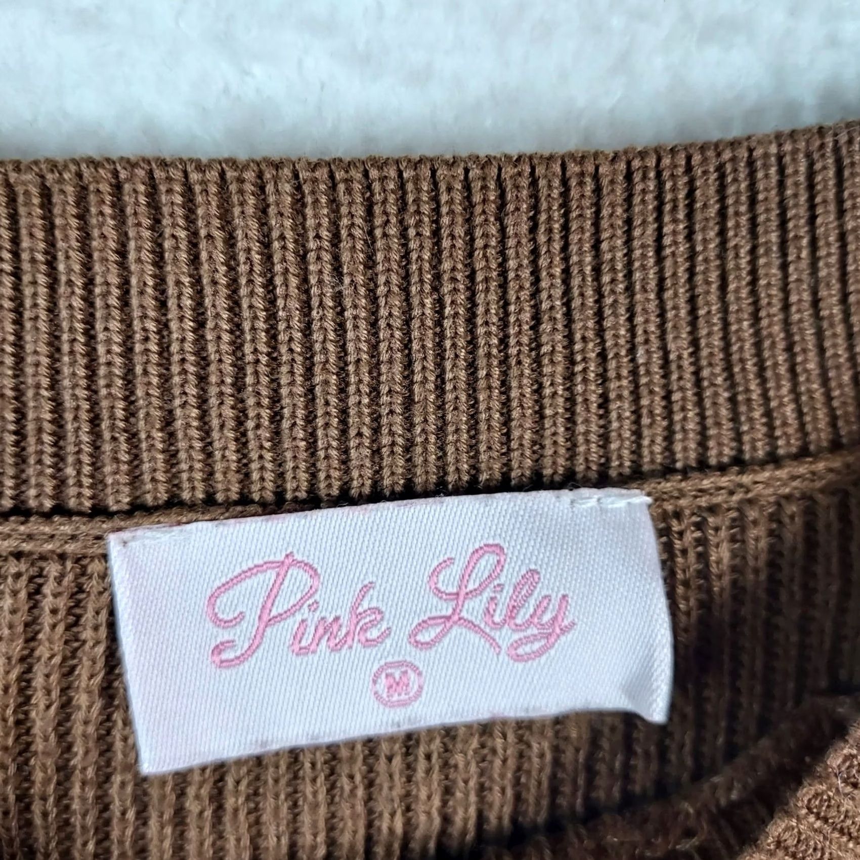 Vintage Pink Lily Lounge Set Womens Medium Brown Pink Stripe Knit Sweater Pants Size M / US 6-8 / IT 42-44 - 5 Thumbnail
