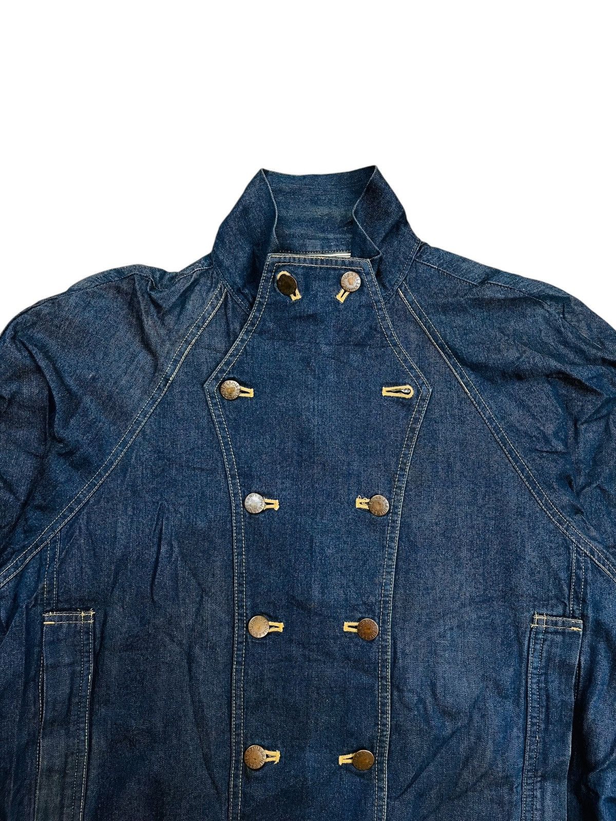 If Six Was Nine 1990s Norma Kamali - Napoleon Denim Jacket Size L / US 10 / IT 46 - 10 Thumbnail