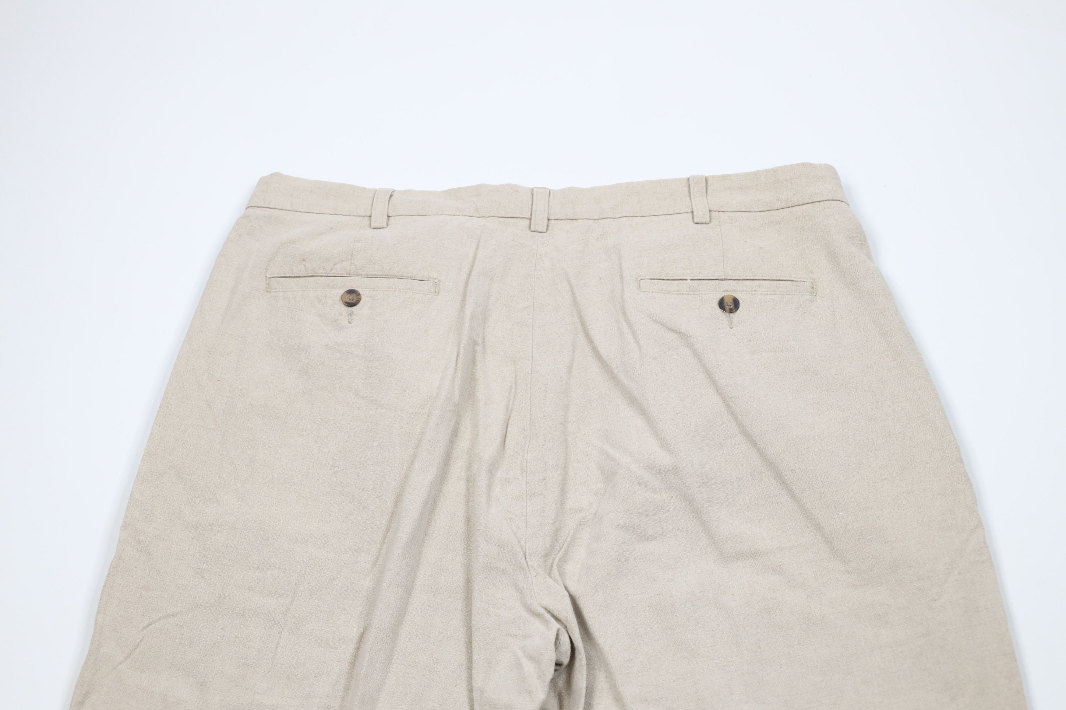 Vintage Vintage 90s Streetwear Linen Blend Wide Leg Chino Pants Size US 38 / EU 54 - 10 Thumbnail