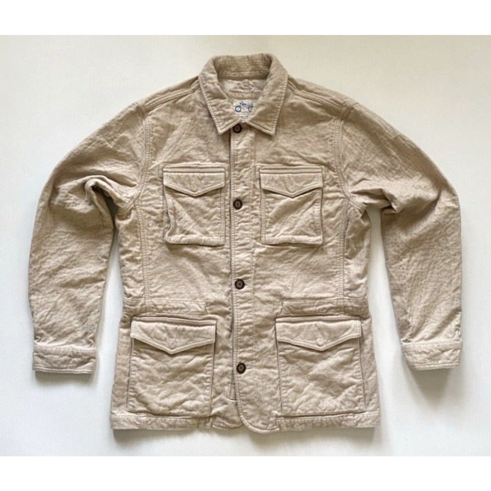 Vintage Mugsy Hemmingway Jacket Washed Tan Sz L Mens Jacket Mid-Length Washed Tan Pockets Vintage Style: Jacket Size US L / EU 52-54 / 3 - 3 Thumbnail
