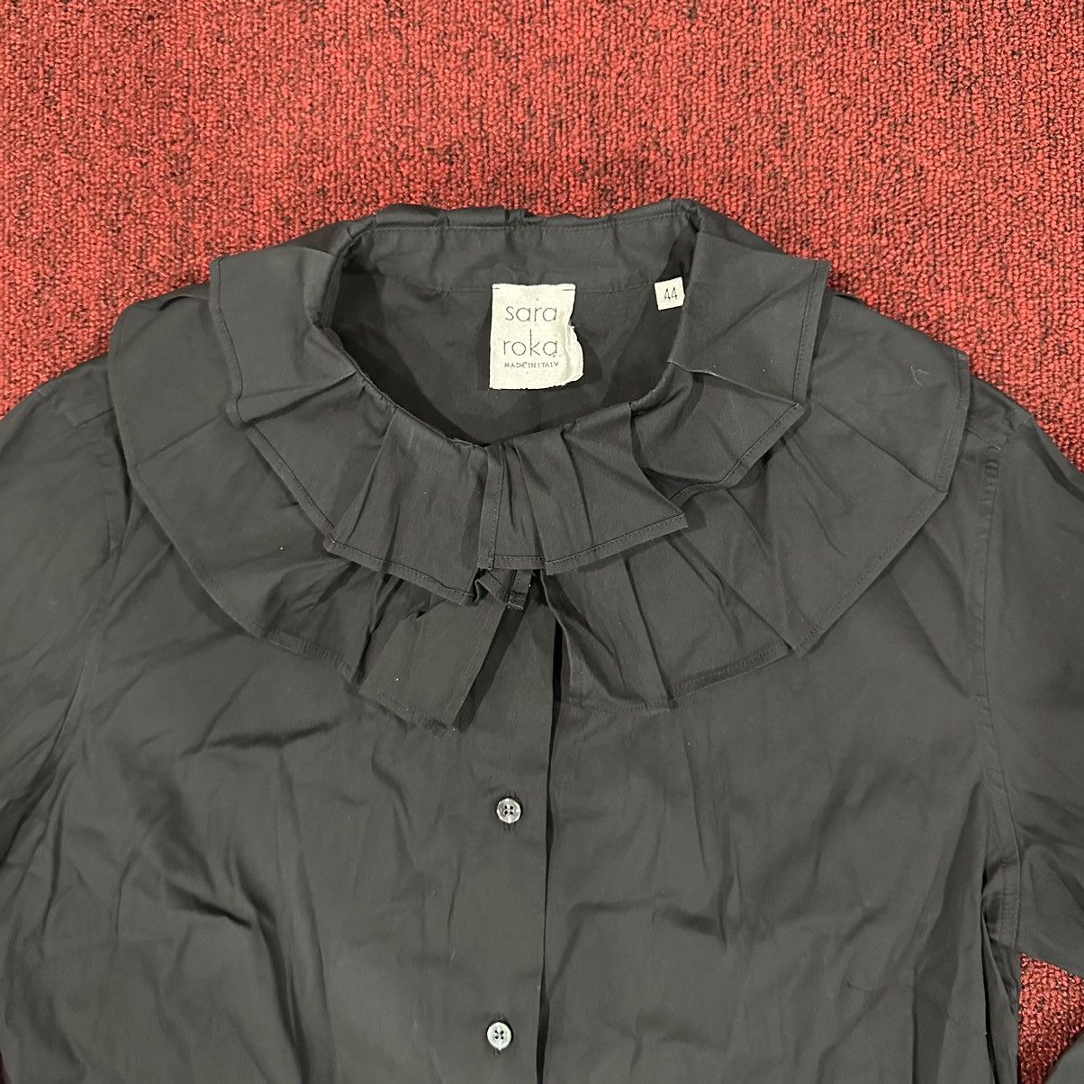 CDG by Comme des Garcons × Vintage Sara Roka Ruffled Button Up Size S / US 4 / IT 40 - 2 Thumbnail