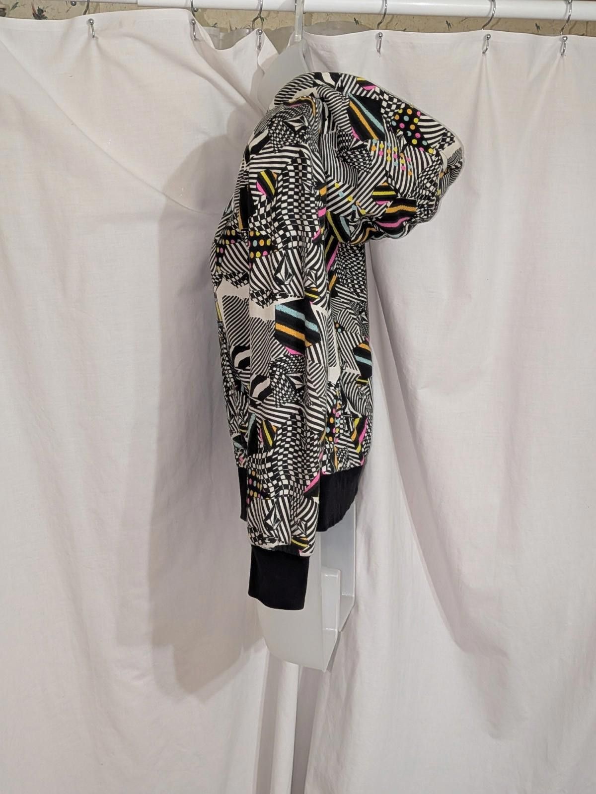 Volcom VTG Y2K Volcom Neon Trippy Geometric Zip Up Skater Hoodie XS Size XS / US 0-2 / IT 36-38 - 3 Thumbnail