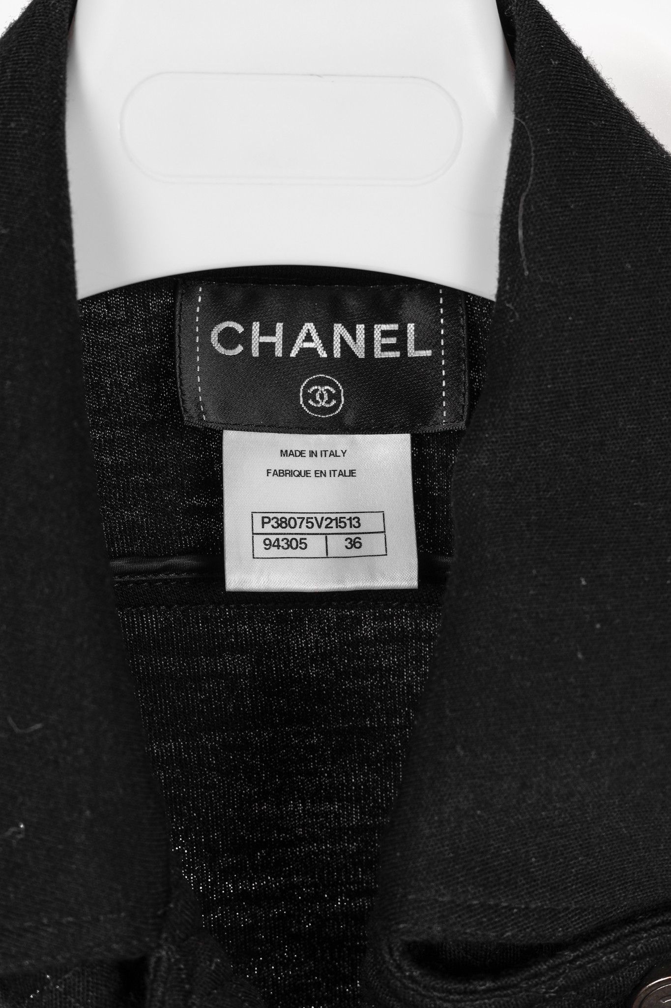Chanel Chanel Black Wool Quilted Moto Jacket Size XS / US 0-2 / IT 36-38 - 4 Thumbnail