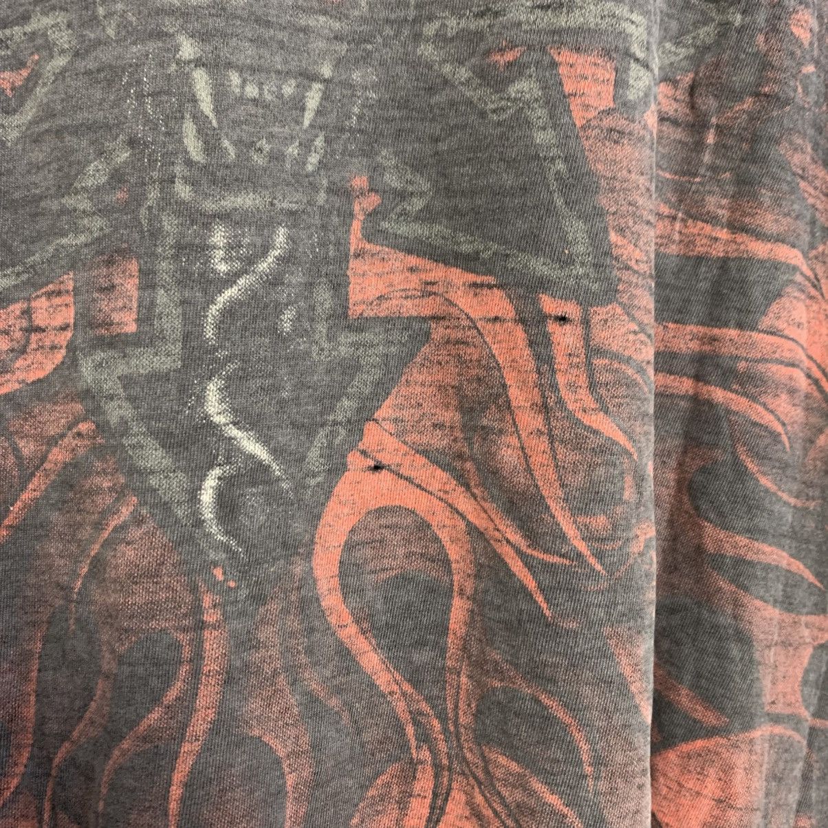 Japanese Brand Crazy Distressed Skull & Flame Tee True Vintage Style Size US L / EU 52-54 / 3 - 16 Thumbnail