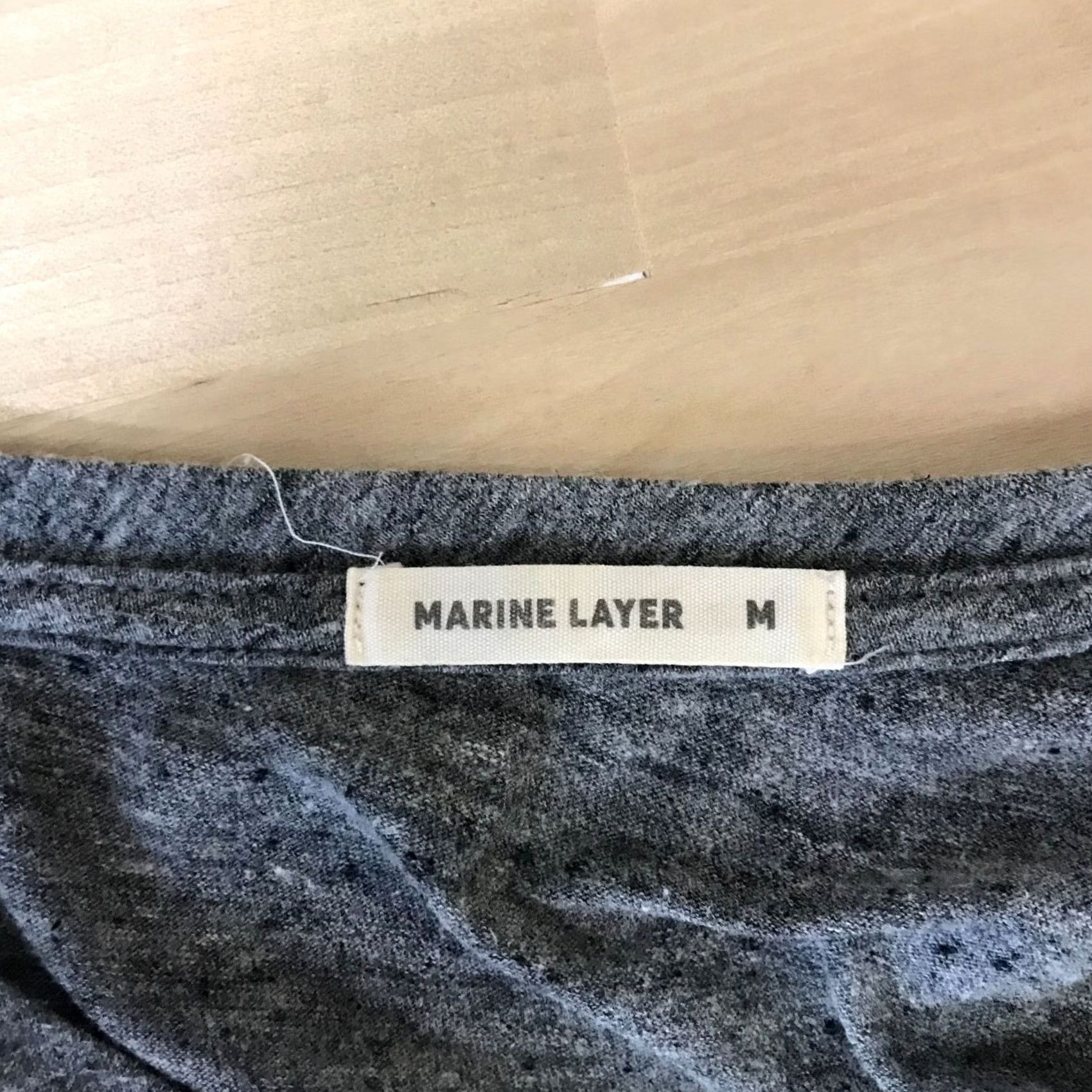 Marine Layer Marine Layer Womens Medium Gray Cotton Blend Shirt Size M / US 6-8 / IT 42-44 - 7 Thumbnail