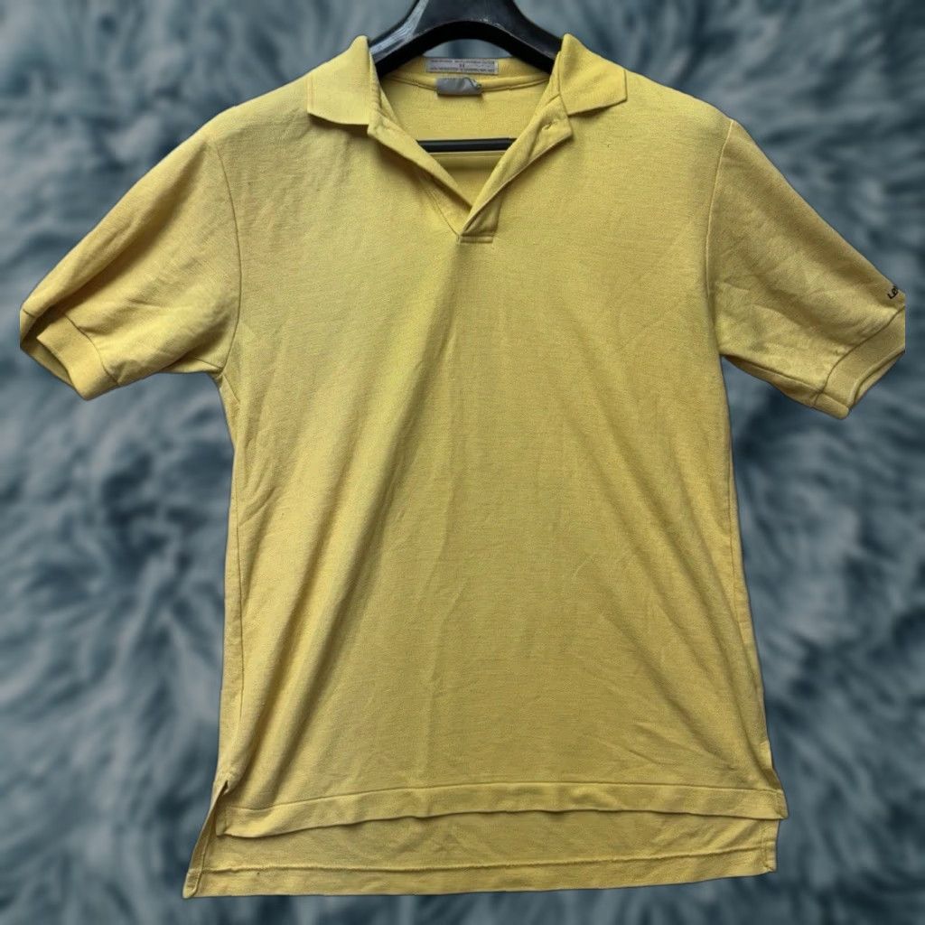Levi's VINTAGE Levi's Polo Shirt M Yellow Made In USA Men Short Sleeve Collared 80s BASIC Casual Size US M / EU 48-50 / 2 - 1 Thumbnail