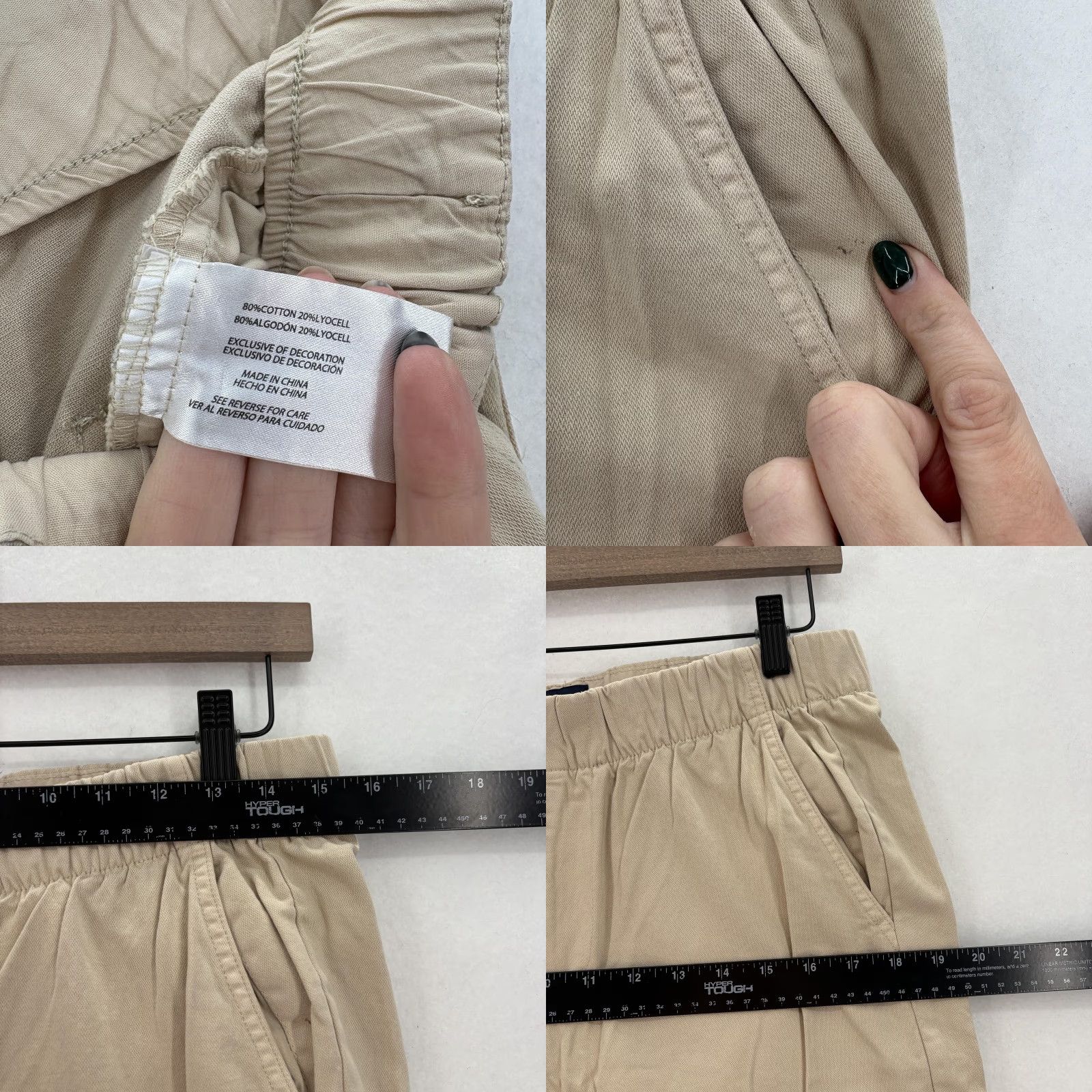 Gap GAP Pants Womens Medium Twill Cargo Jogger Elastic Waist Pockets Ankle NWT Tan Beig e? Size 32" / US 10 / IT 46 - 8 Thumbnail