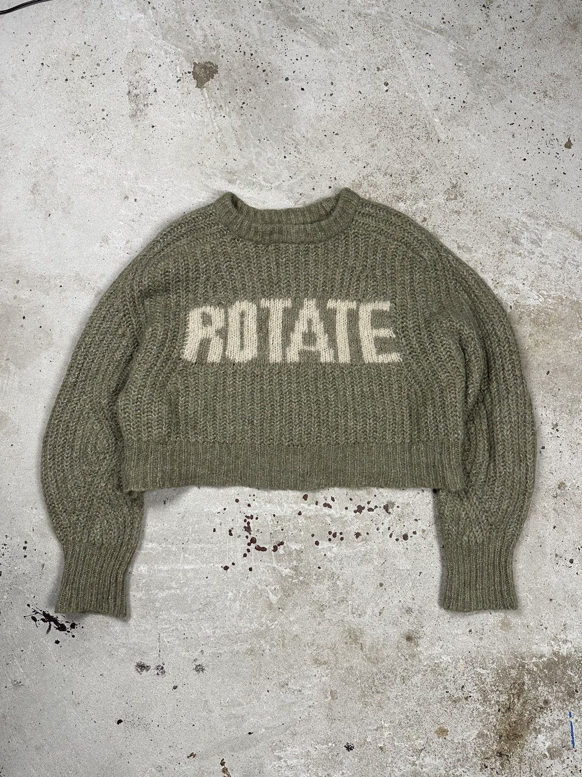 ROTATE Rotate Birger Christensen Knit Wool Big Logo Cropped Jumper Size M / US 6-8 / IT 42-44 - 1 Thumbnail