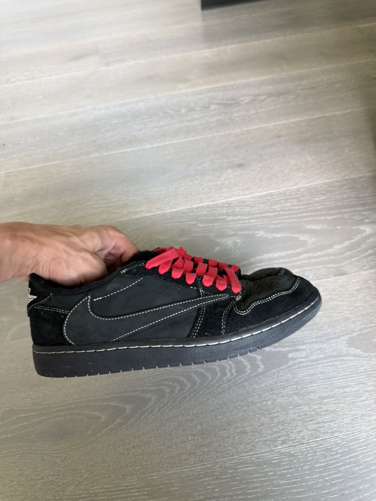 Nike Jordan 1 Retro Low OG SP Travis Scott Black Phantom Size US 9.5 / EU 42-43 - 2 Thumbnail
