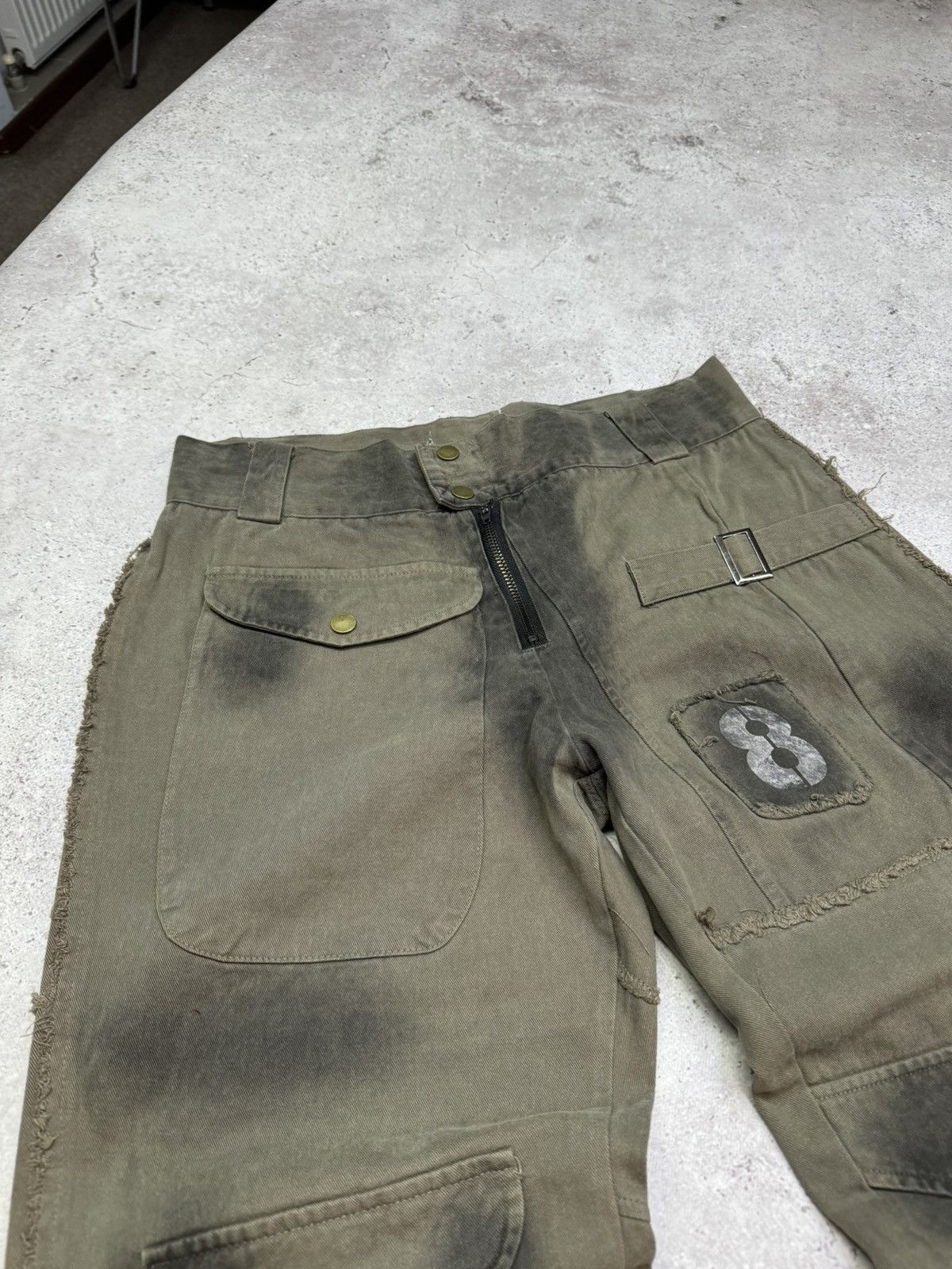 Junya Watanabe Vintage 00s Multi-pocket Cargo Military Distressed Pants Size US 31 - 4 Thumbnail
