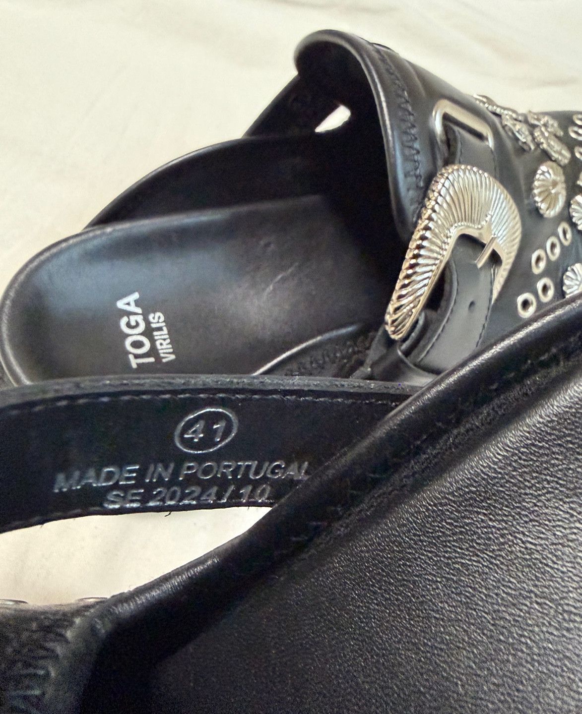TOGA VIRILIS Toga Virilis studded leather slippers Pulla mules Shoes Size US 8 / EU 41 - 8 Thumbnail