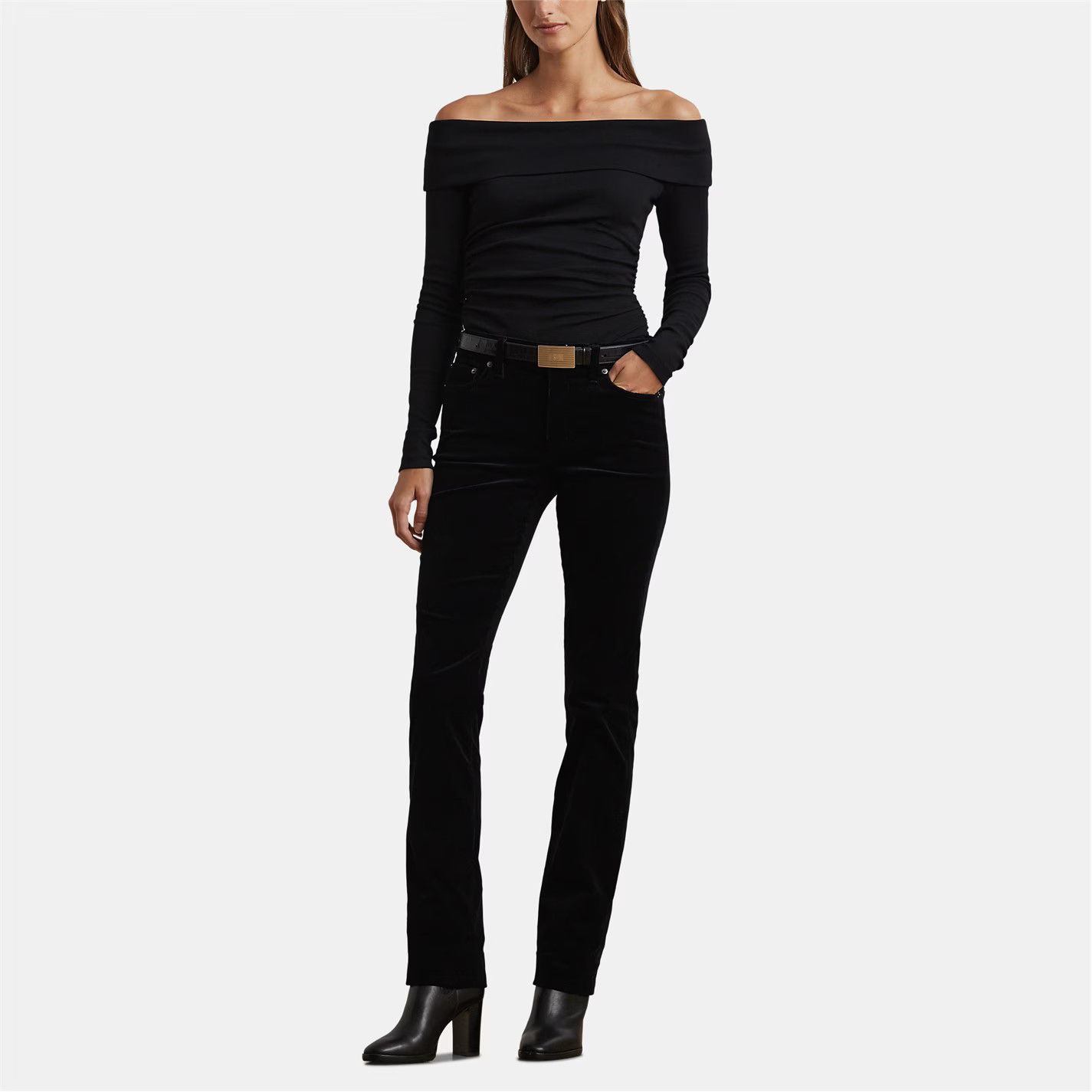 Lauren Ralph Lauren o1g2r1mq1025 Arenne Top Sweater in Black Size M / US 6-8 / IT 42-44 - 2 Thumbnail