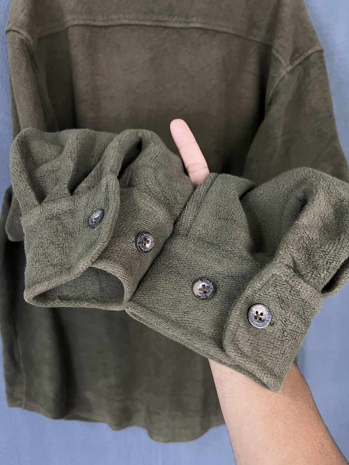 Timberland × Vintage Vintage 90s Fall 1998 Timberland Button Down Baggy Overshirt Size US M / EU 48-50 / 2 - 7 Thumbnail