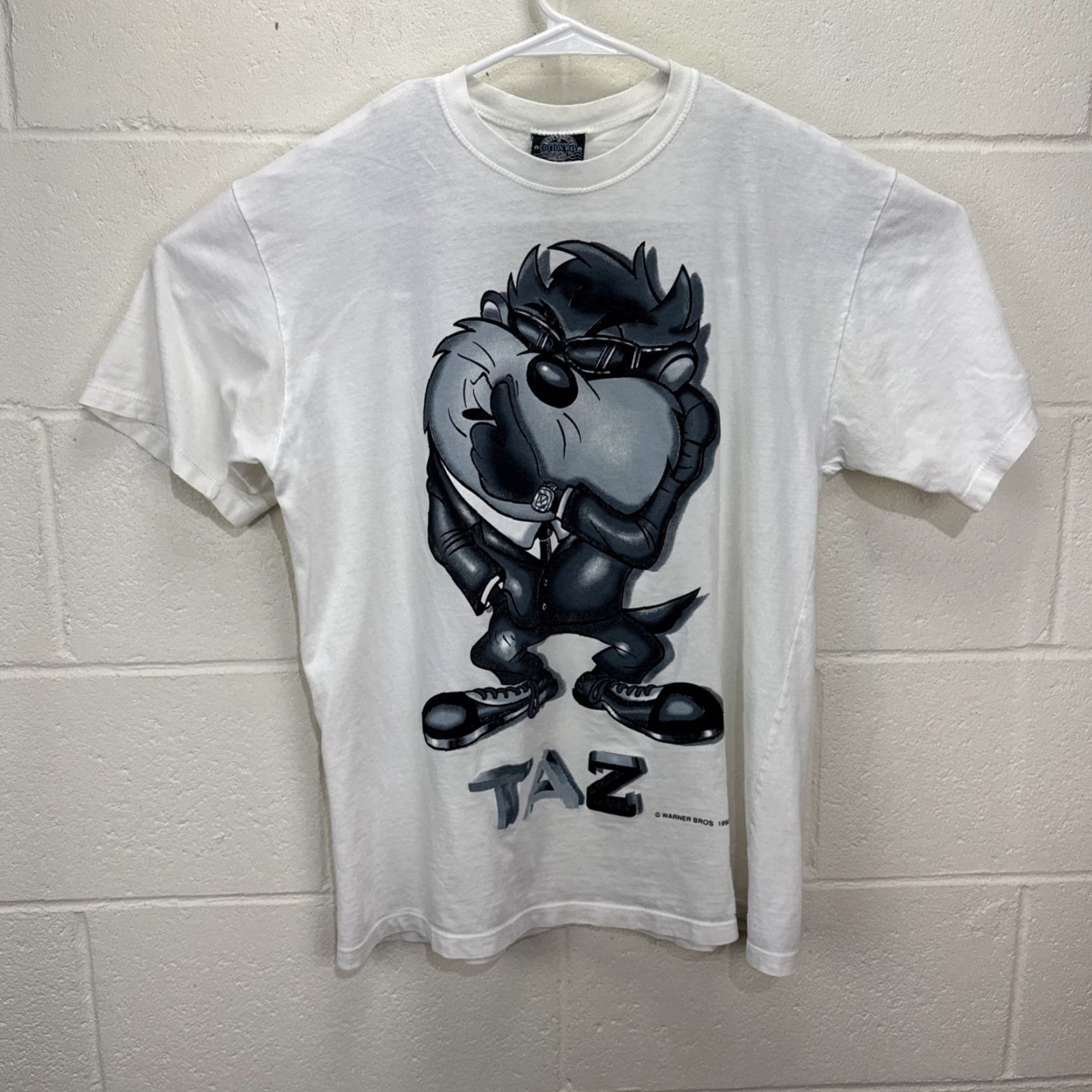 Vintage VINTAGE Warner Bros Taz White T-Shirt Unisex Adult Medium 90s Looney Tunes Cartoon Size US M / EU 48-50 / 2 - 2 Thumbnail
