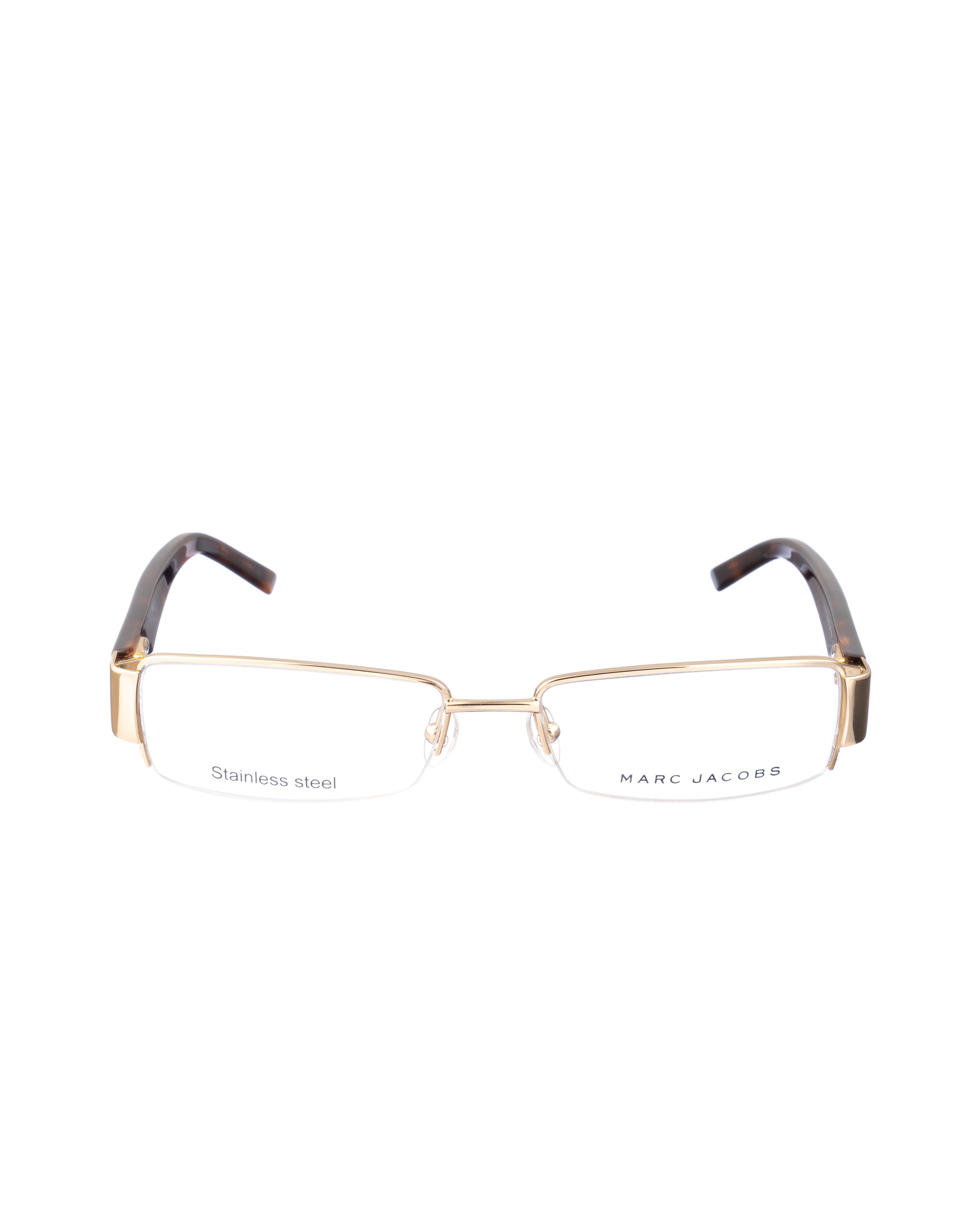 Marc Jacobs Marc Jacobs 00s Gold & Brown Rectangular Glasses Size ONE SIZE - 2 Thumbnail
