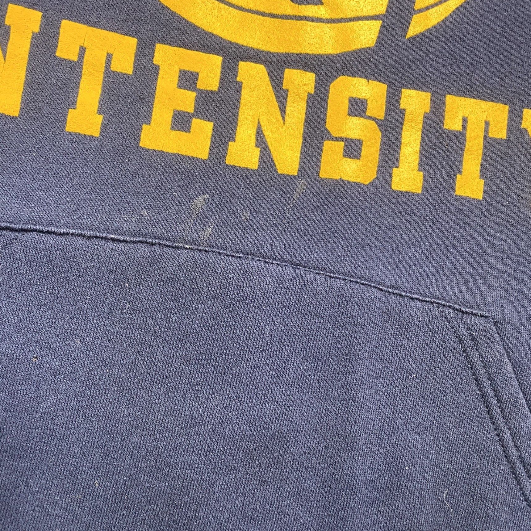 Vintage VINTAGE Russell Hoodie Mens L Blue 90s School Logo Graphic Print Sweatshirt Size US L / EU 52-54 / 3 - 5 Thumbnail