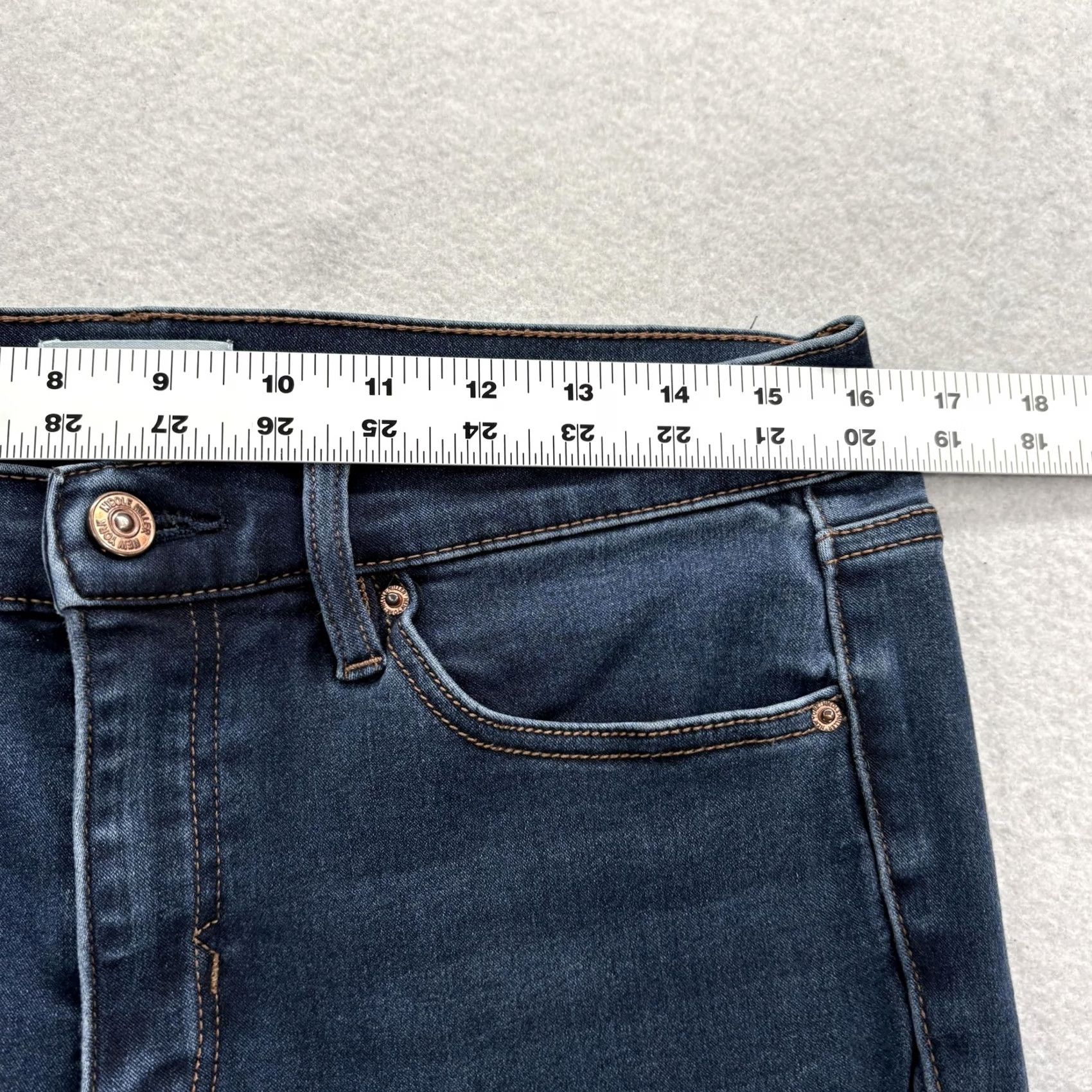Nicole Miller Nicole Miller Soho High Rise Skinny Jeans Womens 12 Blue Dark Wash Stretch Pants Size 34" / US 12 / IT 48 - 6 Thumbnail