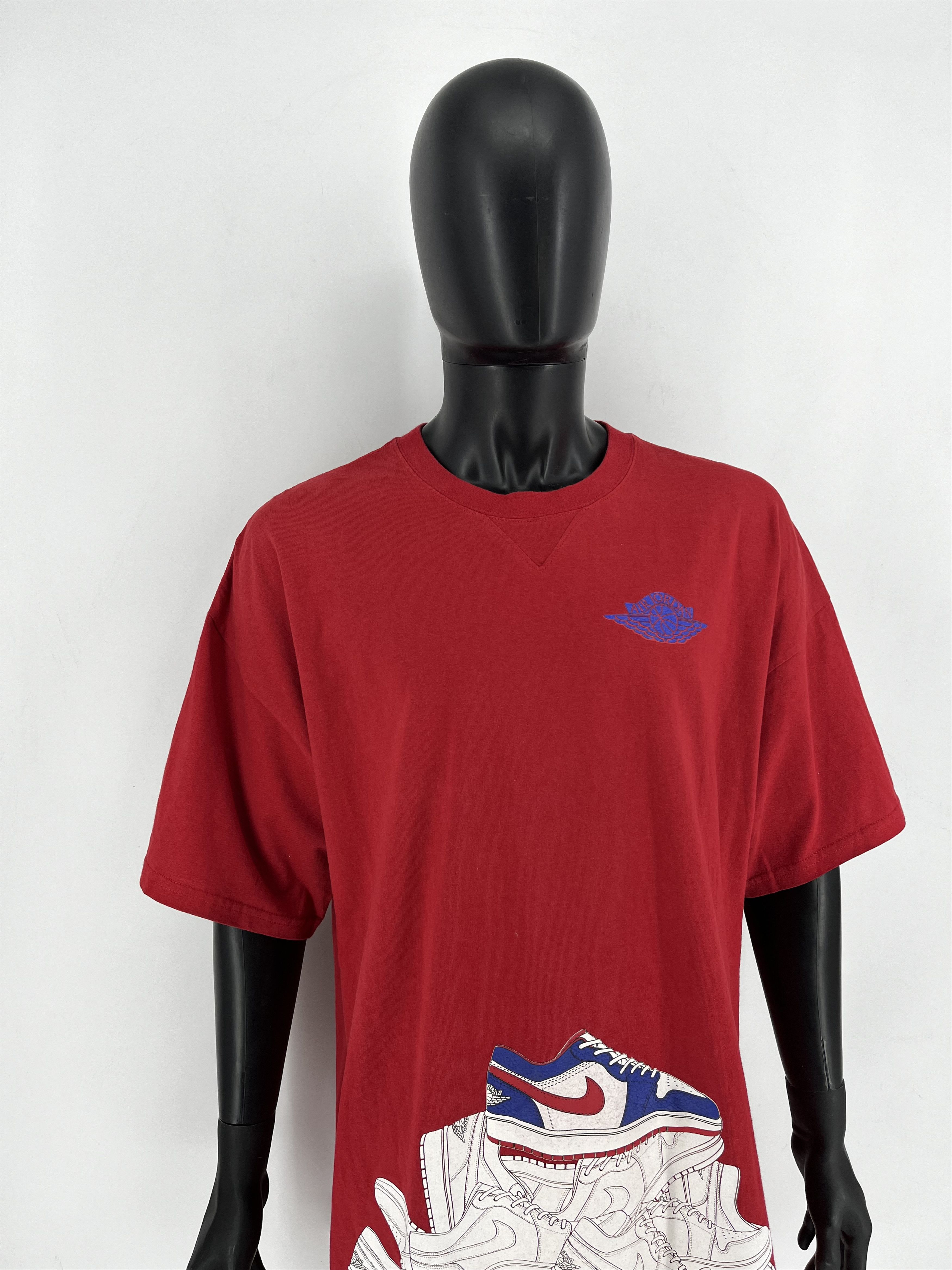 AJ Air Jordan Double Side Flight Shirt Jump Man Big Size XXL