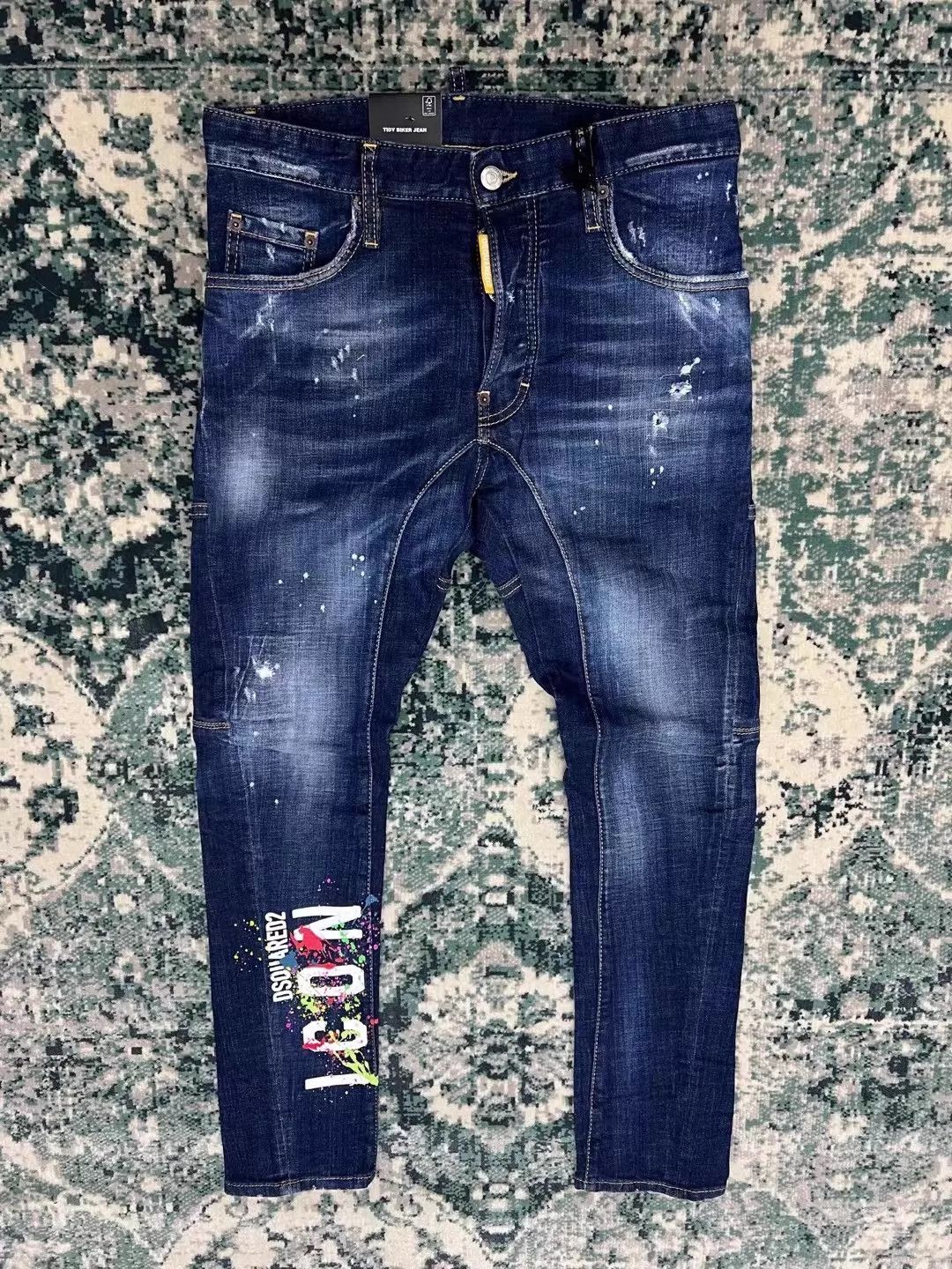 Dsquared2 Dsquared2 TIDY BIKER ICON Skinny Deep Blue Washed Jeans Size US 28 / EU 44 - 1 Thumbnail