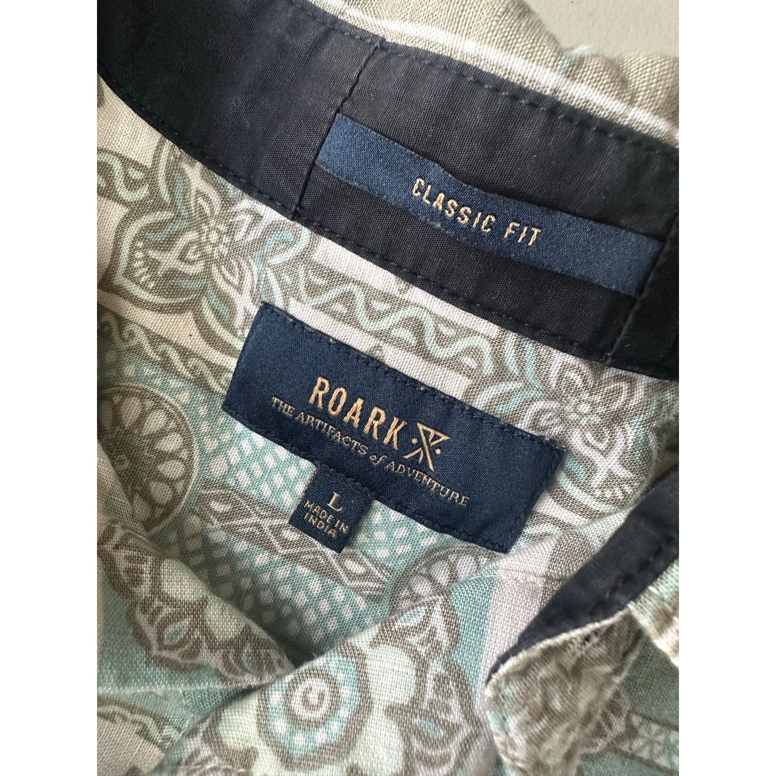 Roark Roark Revival Darna Shirt Light Blue Linen Blend Mens Size L Size US L / EU 52-54 / 3 - 2 Thumbnail