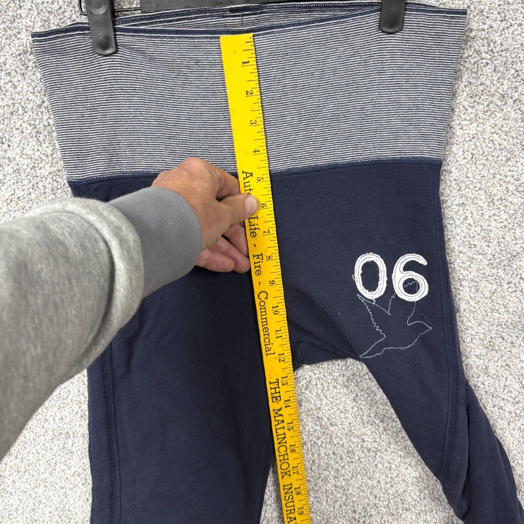 Vintage Aerie Blue Pants S Women Foldover Yoga Lounge Crop Sweatpants 06 Logo Y2K Retro Sporty Size 28" / US 6 / IT 42 - 6 Thumbnail