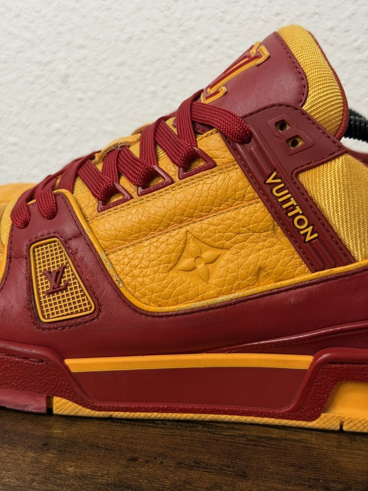 Louis Vuitton Louis Vuitton Monogram Red Orange Trainer Sneakers Size US 9 / EU 42 - 8 Thumbnail