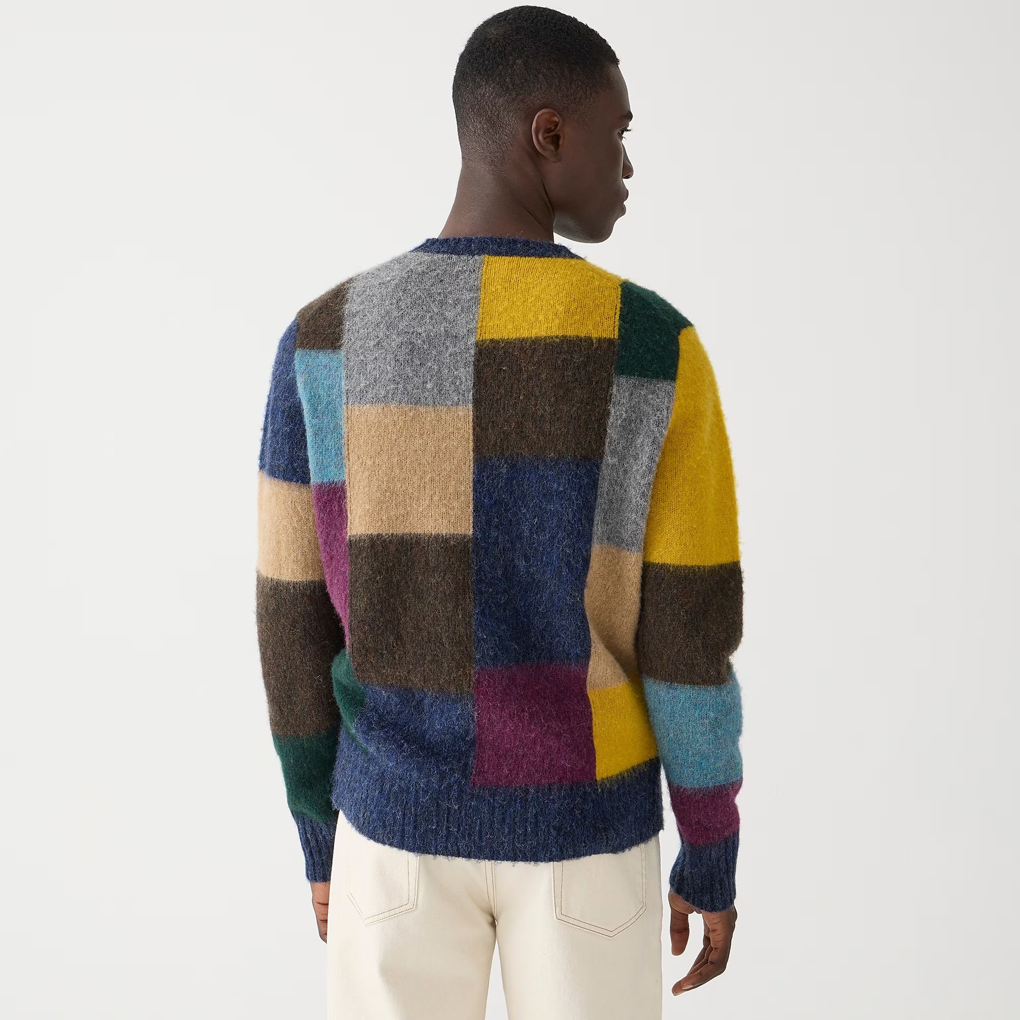 J.Crew J. CREW Brushed Wool Crewneck Sweater Pacific Patchwork Size US M / EU 48-50 / 2 - 3 Thumbnail