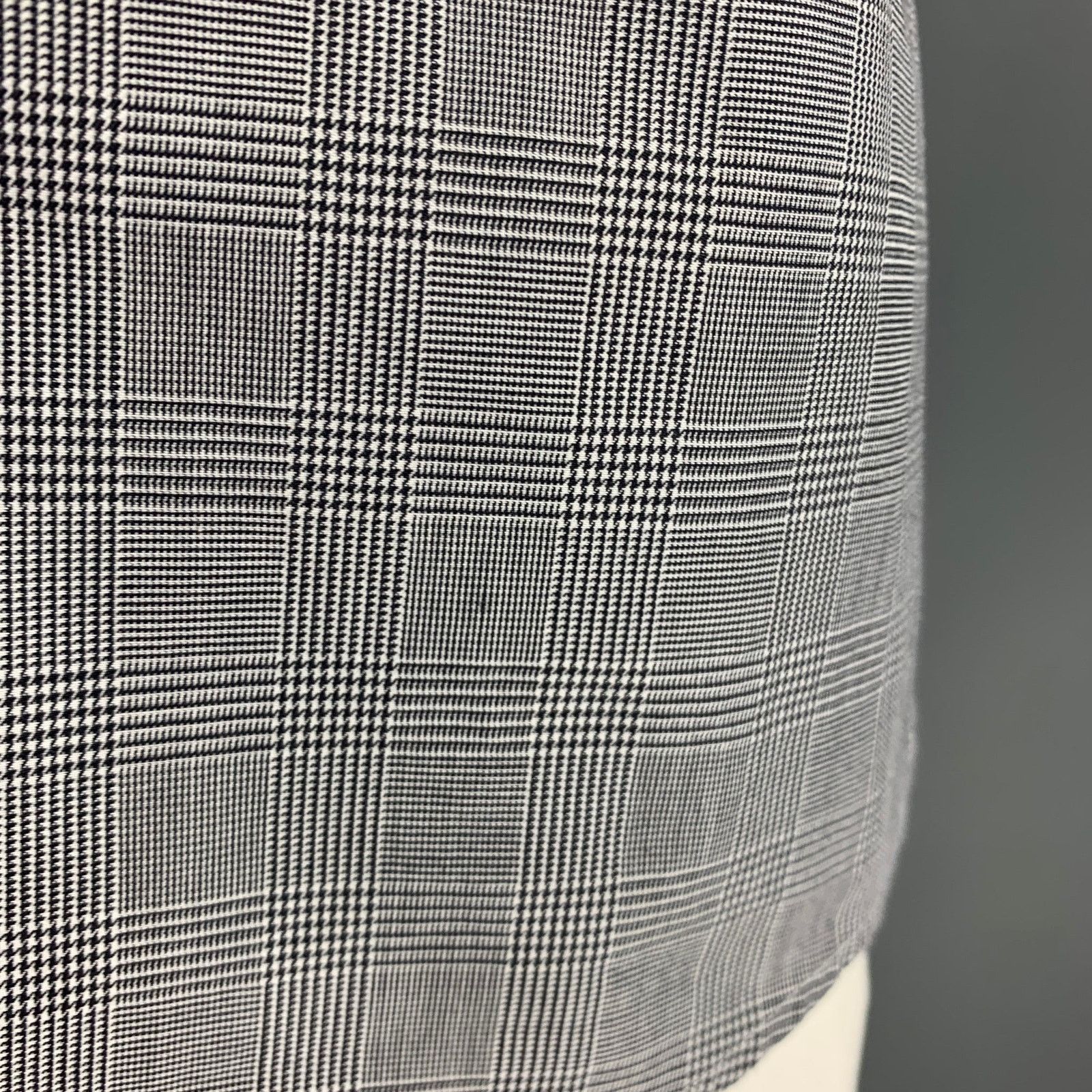 Ralph Lauren Size L Grey Plaid Cotton French Cuff Long Sleeve Shirt Size US L / EU 52-54 / 3 - 5 Thumbnail