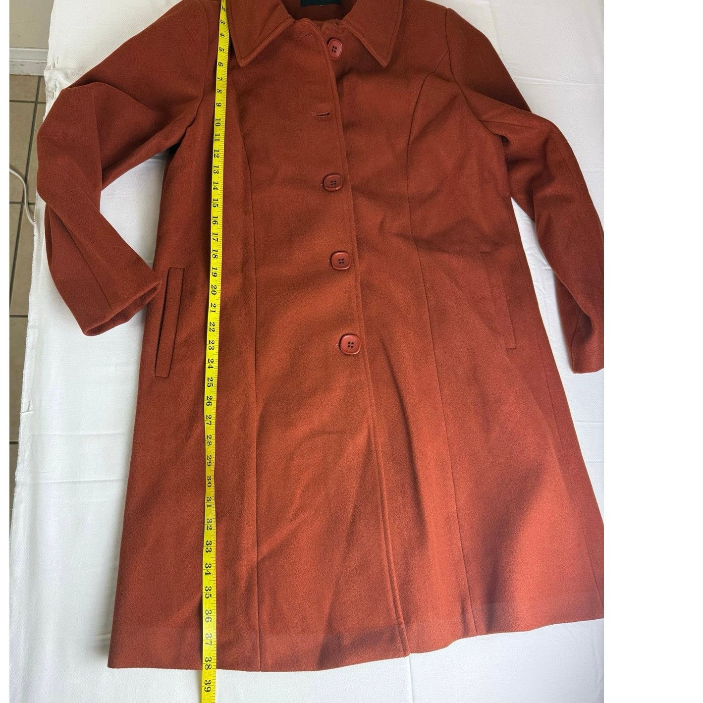 Other Fashion Collection Brown/Red-Orange Coat - Size M Size M / US 6-8 / IT 42-44 - 7 Thumbnail