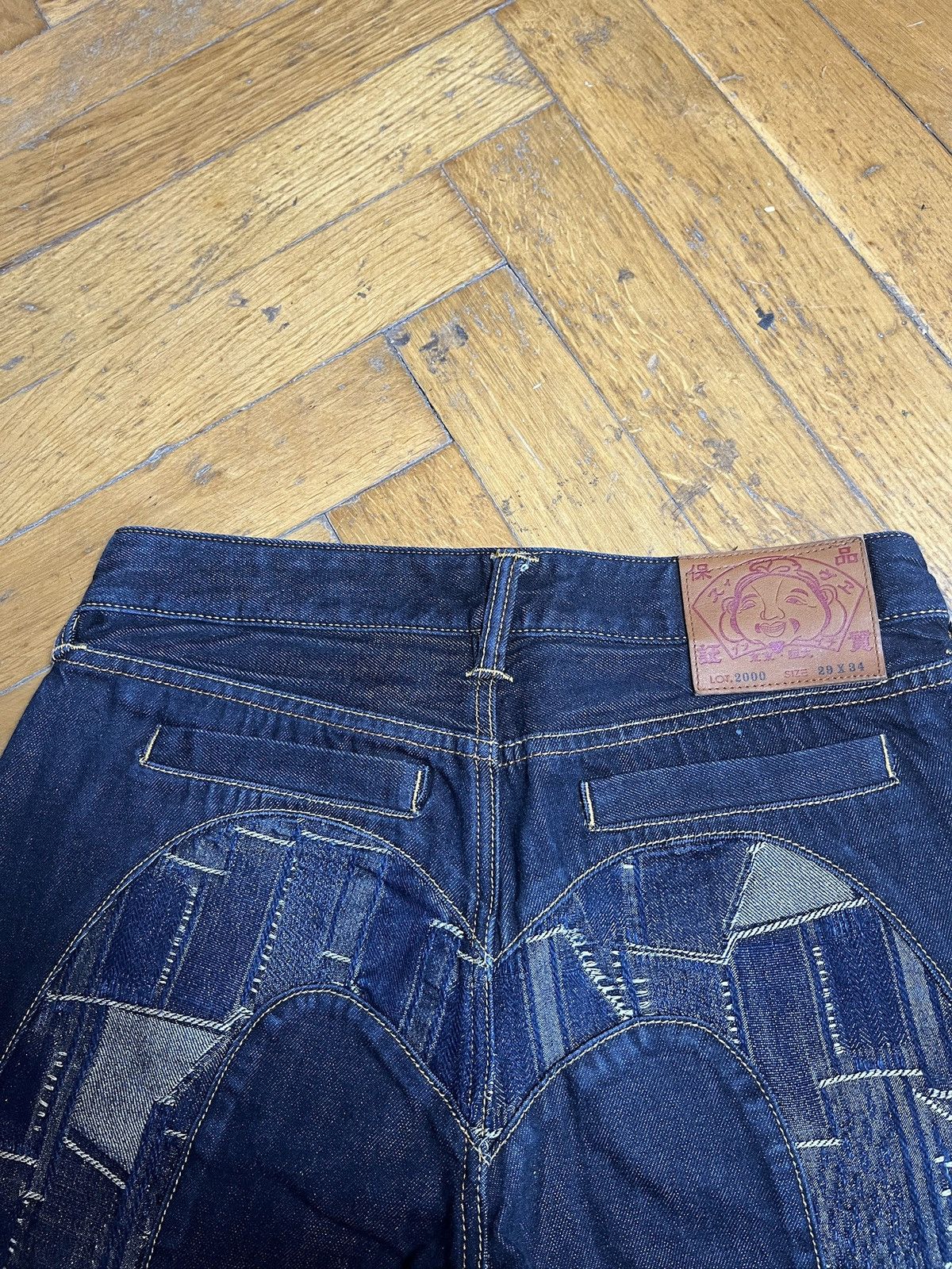 Evisu Evisu Patchwork Embroidery Daicock Regular Fit Jeans #2000 Size US 29 - 4 Thumbnail