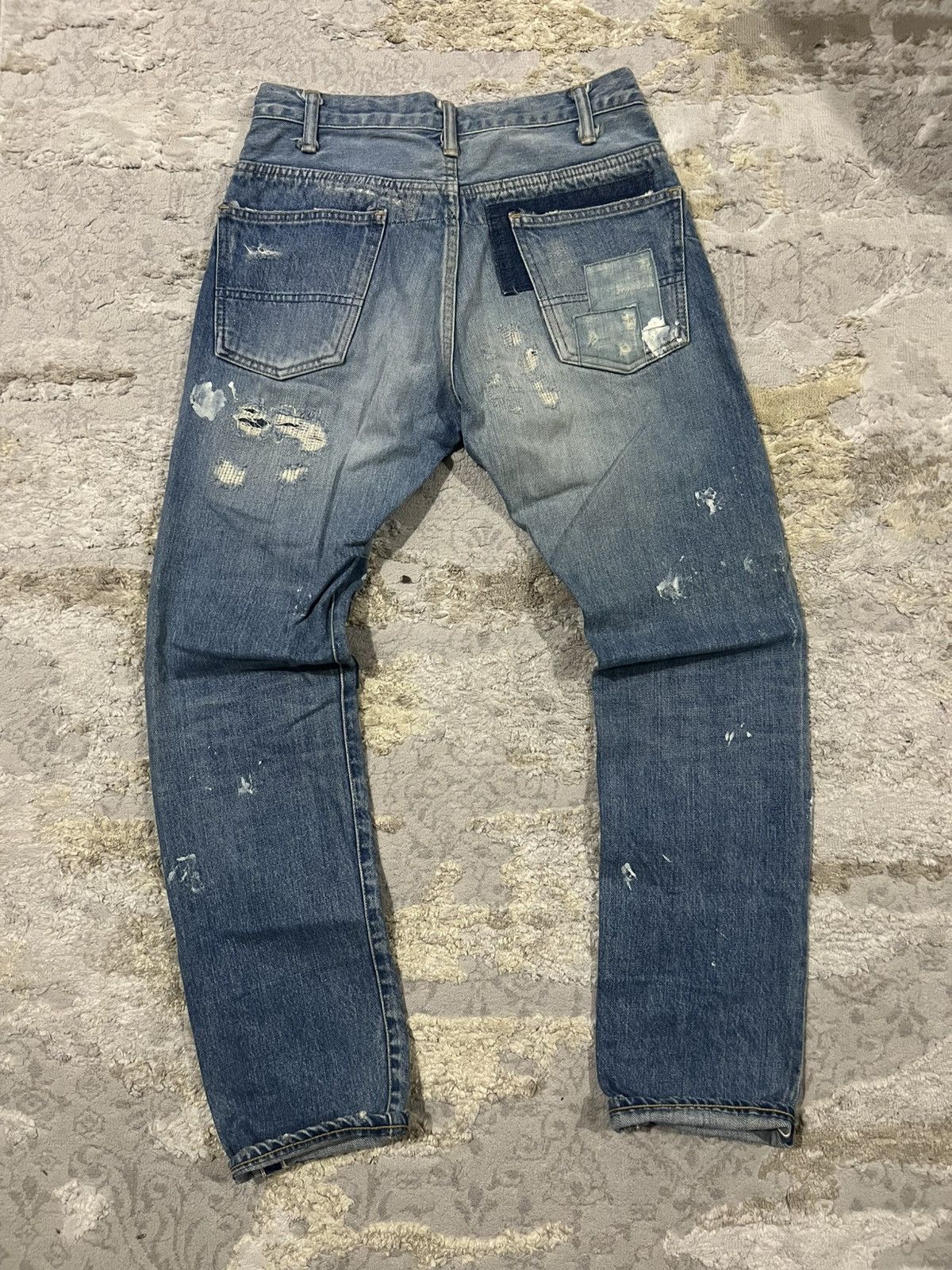 FDMTL Niche 🇯🇵 Made Indigo Selvedge Denim Boro Patchwork Thrashed Size US 28 / EU 44 - 2 Thumbnail