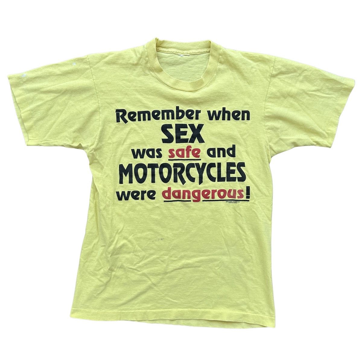 Vintage Vintage Motorcycle & Sex Shirt Single Stitch Size Large Size US L / EU 52-54 / 3 - 1 Thumbnail