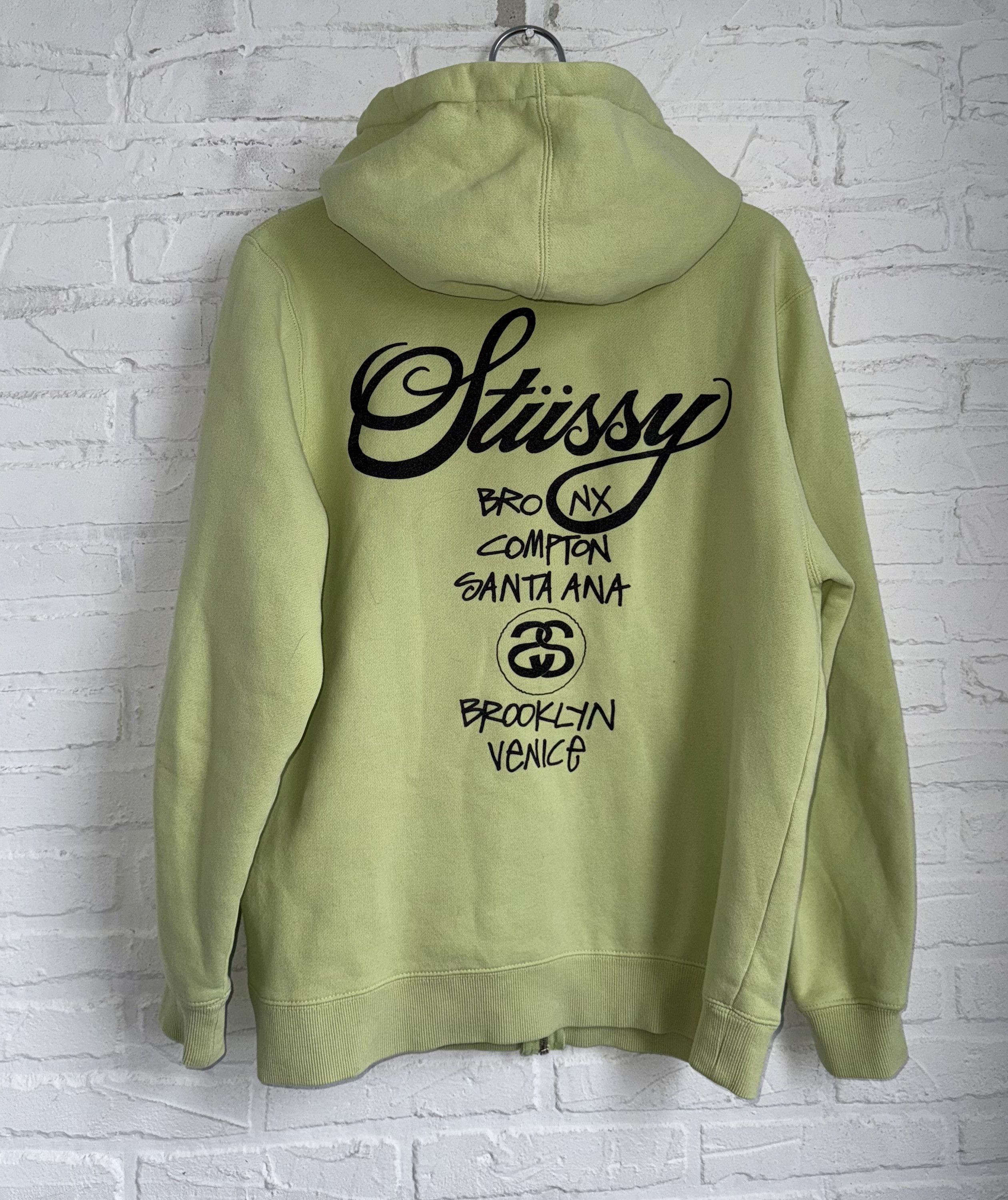 Stussy Stussy double face label contrast stitch zip hoodie | Grailed