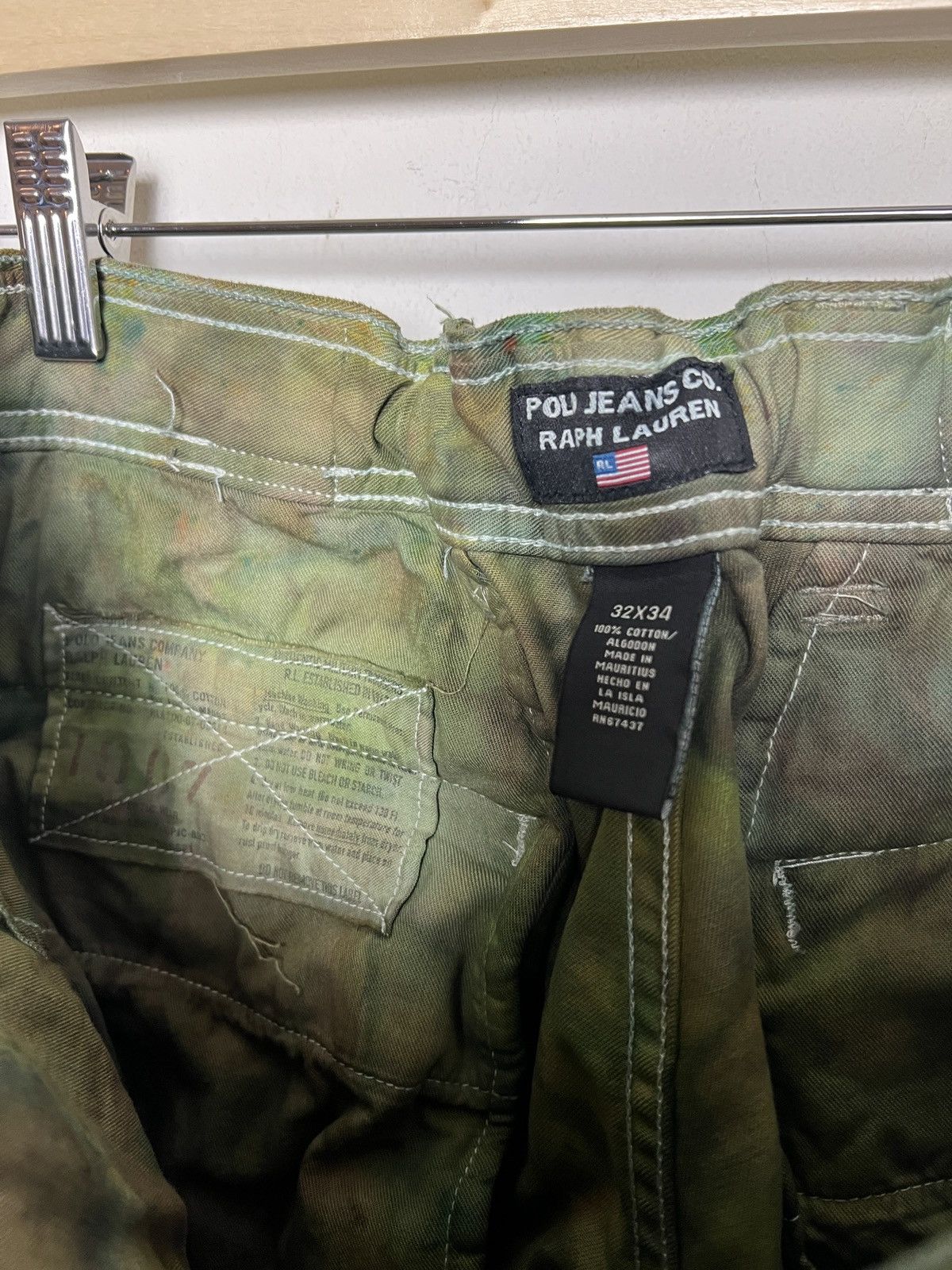 Polo Ralph Lauren ralph lauren tie dye cargo camo multipocket army pants Size US 33 - 14 Thumbnail