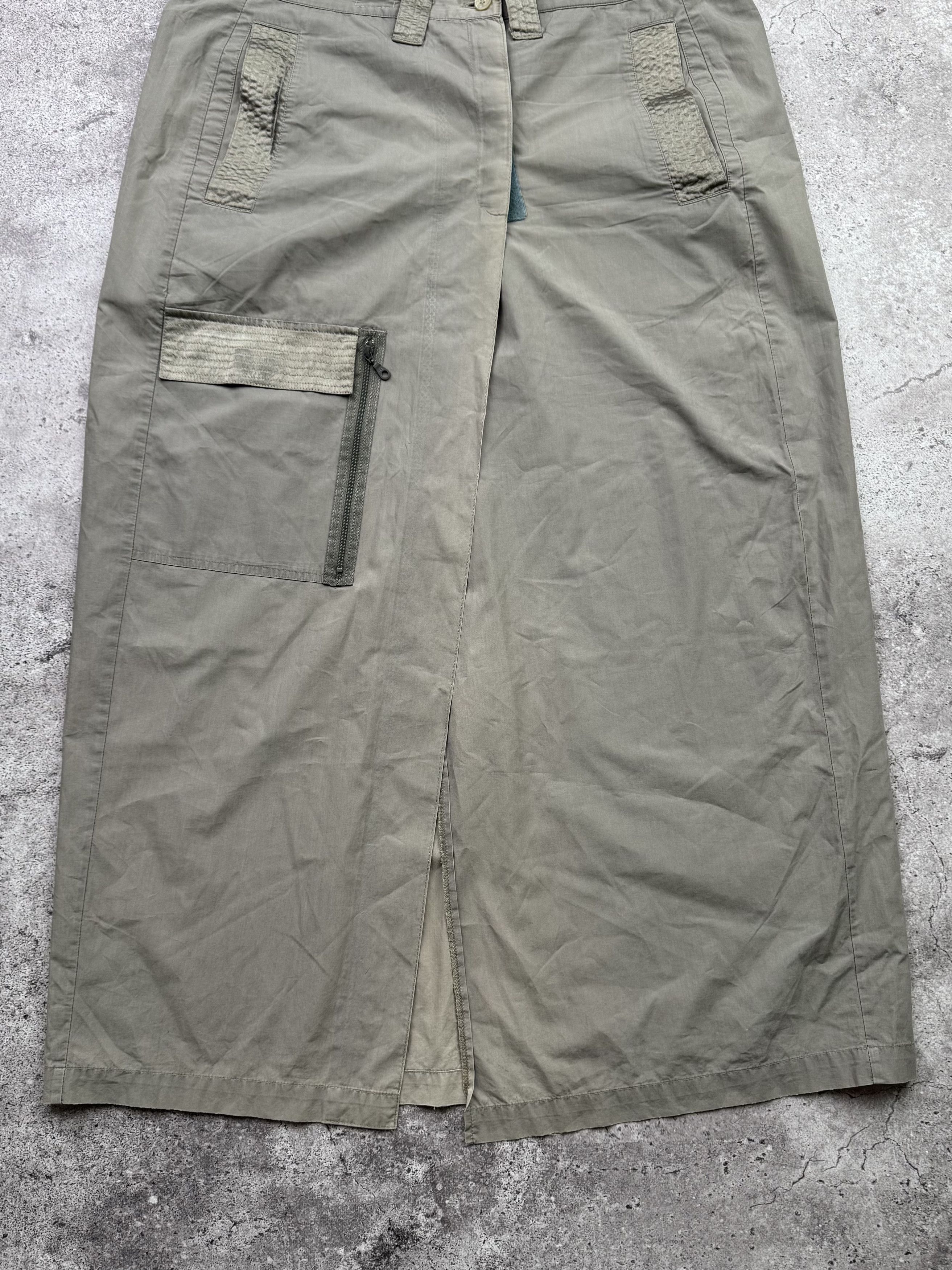 Japanese Brand Vintage Cargo Maxi Skirt C483(V162)(E8) Size 34" / US 12 / IT 48 - 3 Thumbnail