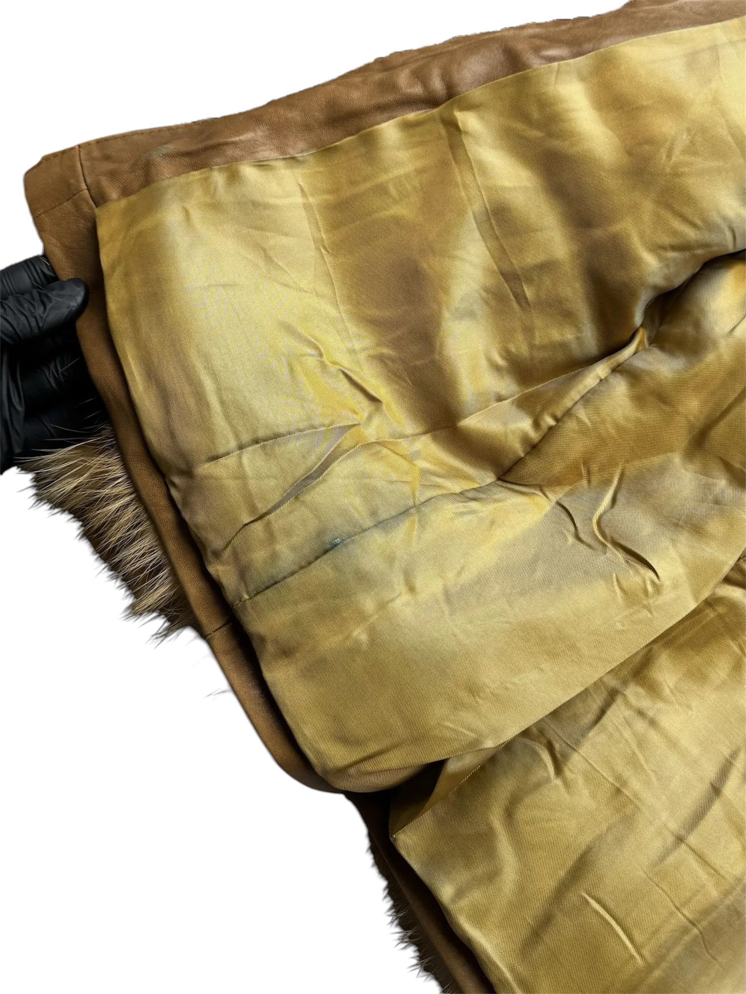 Japanese Brand Leather Jacket With Hood and Fur Details From The 90s Size M / US 6-8 / IT 42-44 - 4 Thumbnail