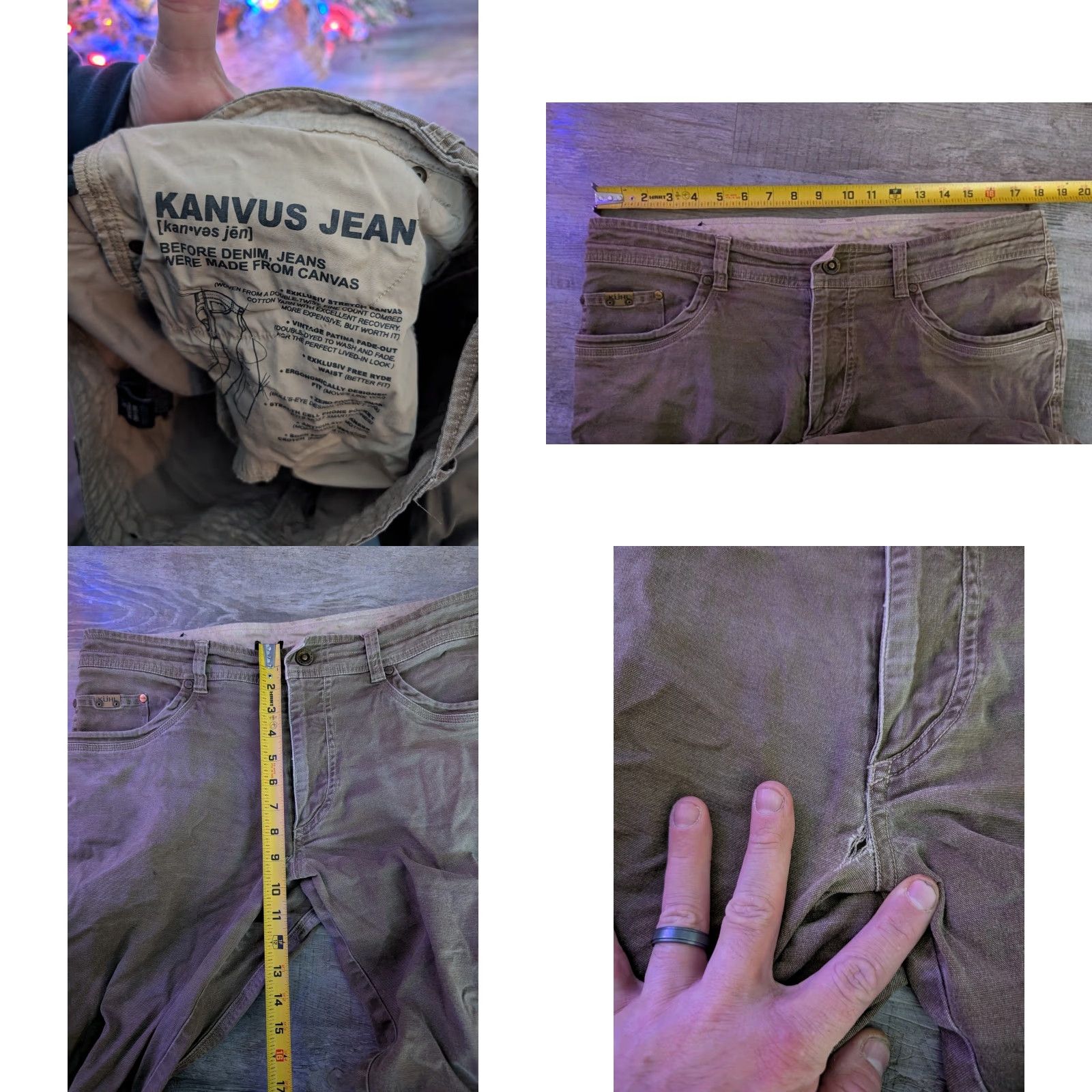 Vintage VINTAGE KUHL Kanvas Jean Mens 36x34 Kanvas Jean Pants Brownish Gray 5-Pocket Stretch Canvas Regular Fit 90s Outdoors Men Size US 36 / EU 52 - 9 Thumbnail