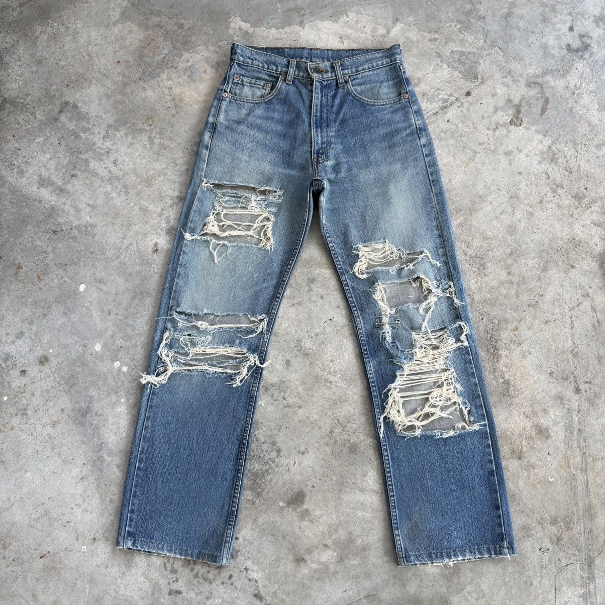 Levi's Vintage Clothing W28x29.5 Vintage Levi's 512 Distressed Denim Jean Pants Size US 28 / EU 44 - 1 Thumbnail