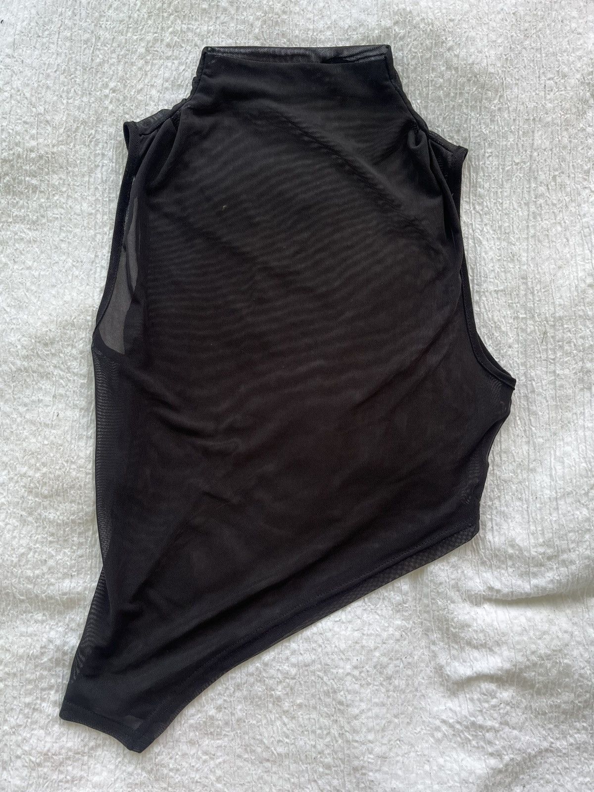 Shein Black mesh Asymmetrical top Size XS / US 0-2 / IT 36-38 - 1 Thumbnail