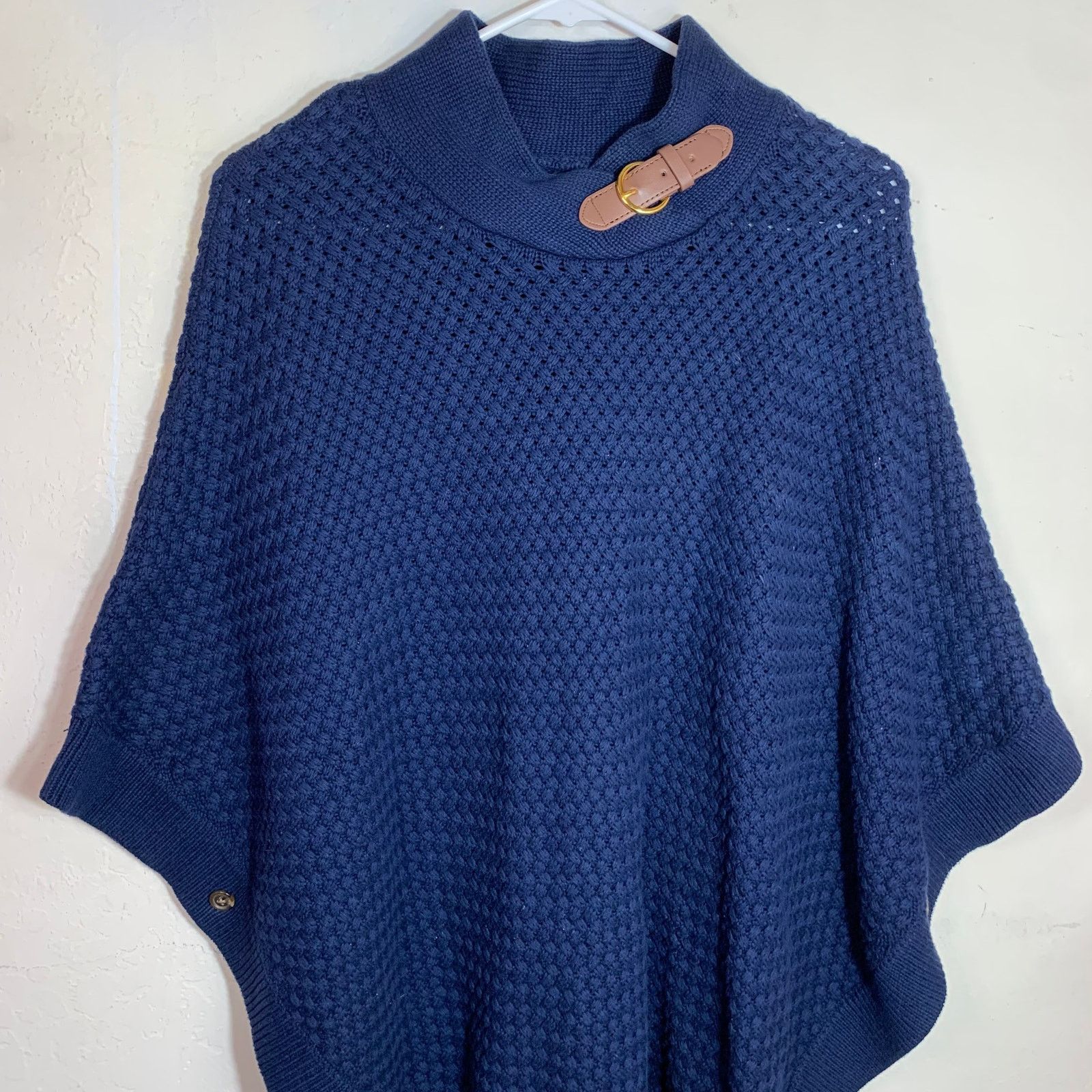 Banana Republic Banana Republic Blue Knit Poncho Size S Size S / US 4 / IT 40 - 5 Thumbnail
