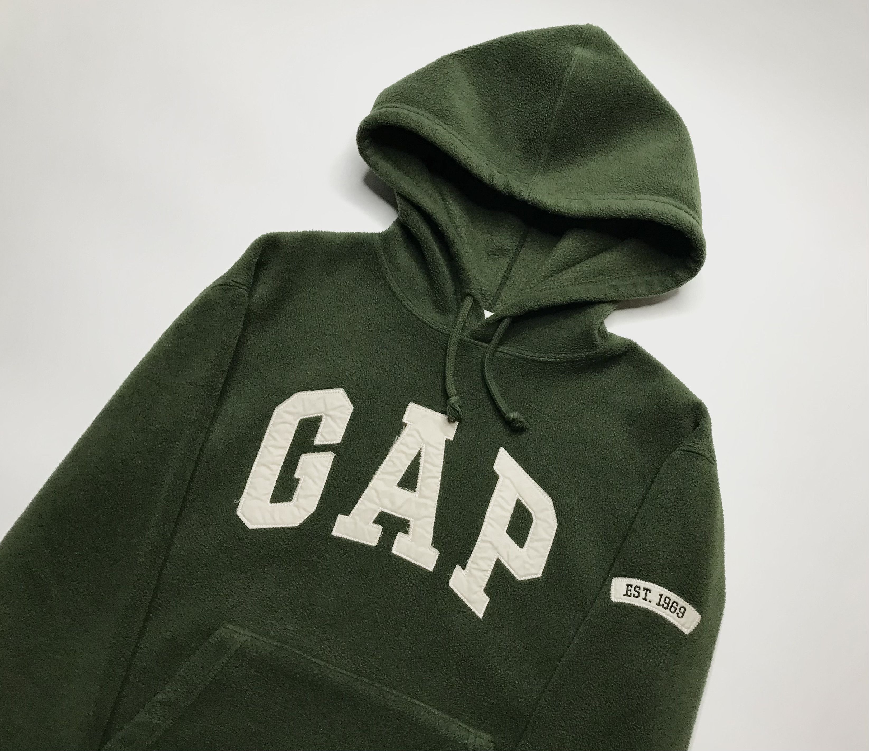 Gap Gap Vintage Fleece Hoodie Mens Sz Xs Dark Green Size US XS / EU 42 / 0 - 2 Thumbnail