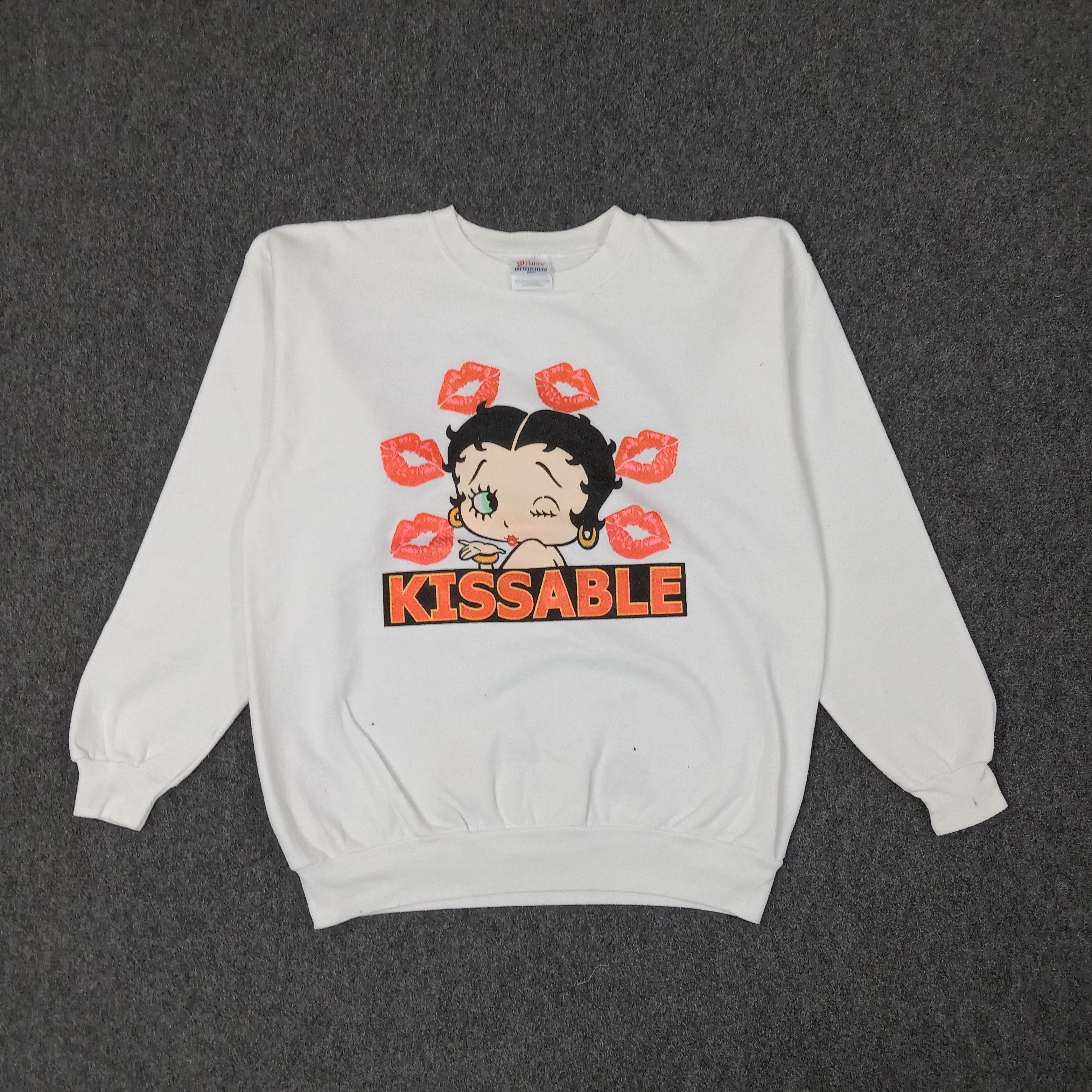 Other Vintage 90's Betty Boop Kissable American Sweatshirt C238N2 Size US M / EU 48-50 / 2 - 1 Thumbnail