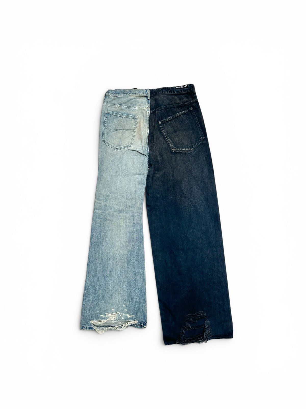 Balenciaga Balenciaga 50/50 Baggy & Flare Denim Pants Size US 32 / EU 48 - 2 Thumbnail