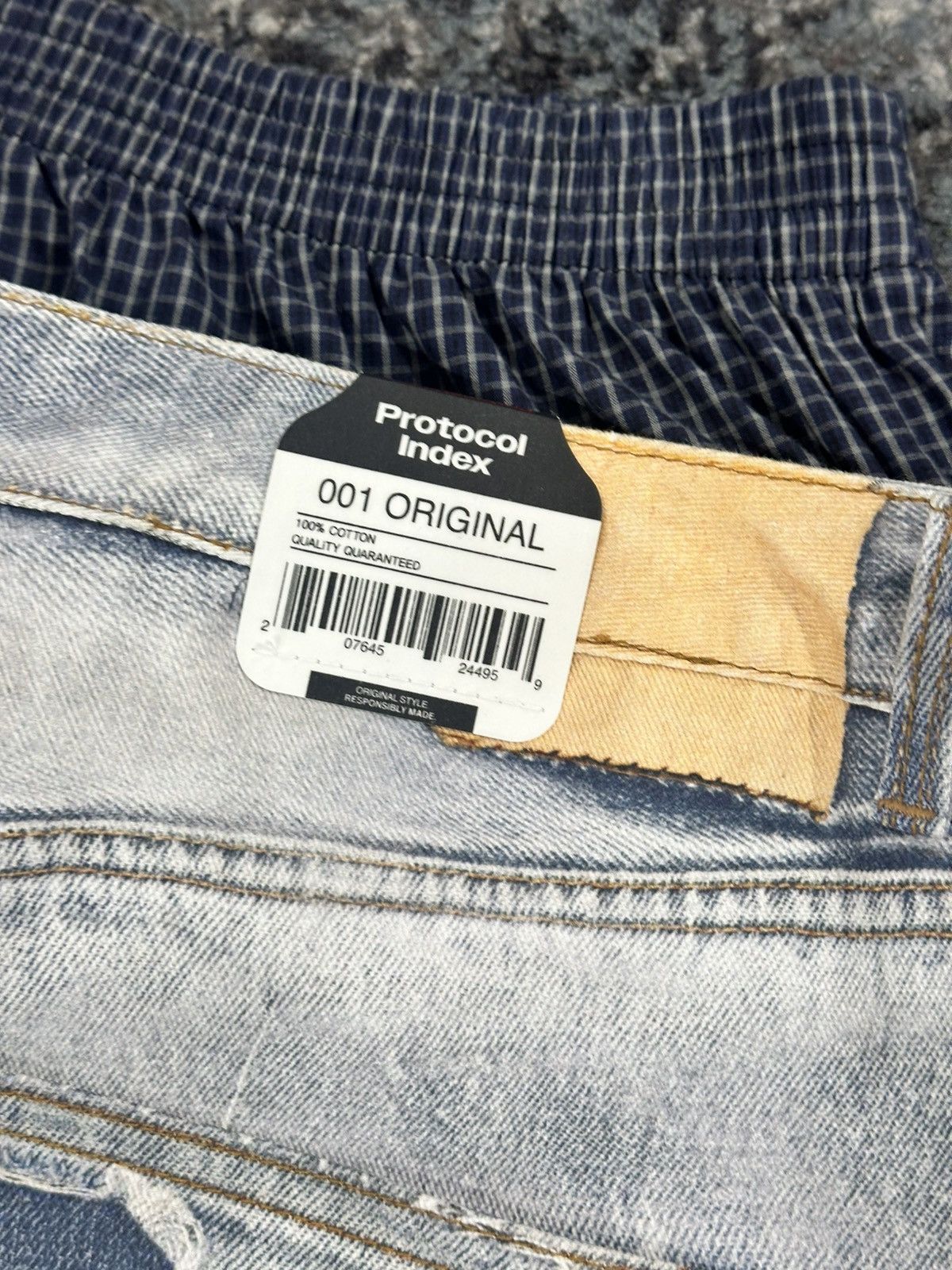 PROJECT G/R Protocol Index Trompe-Loeil Layered Jeans Pants Blue Size 3 Size US 36 / EU 52 - 13 Thumbnail