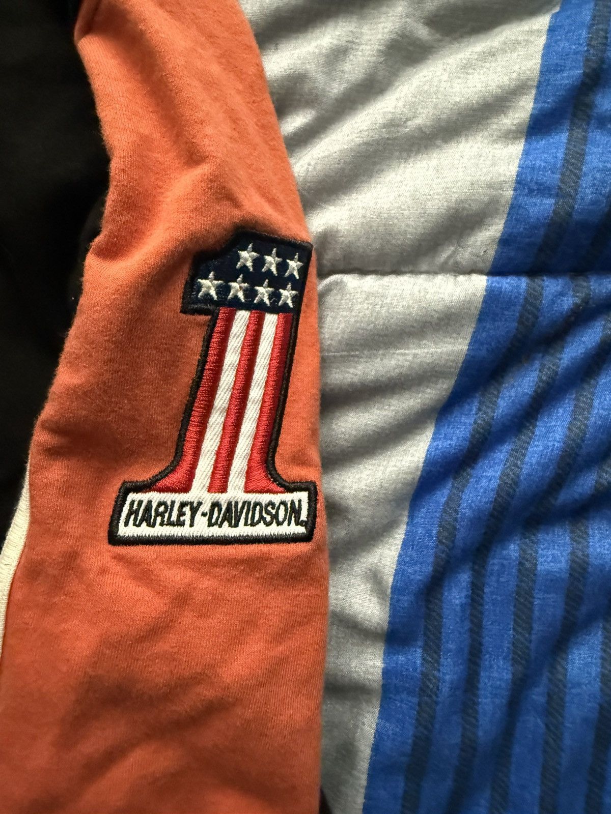 Harley Davidson Harley Davidson black and orange zip-up jacket Size US XXL / EU 58 / 5 - 5 Thumbnail