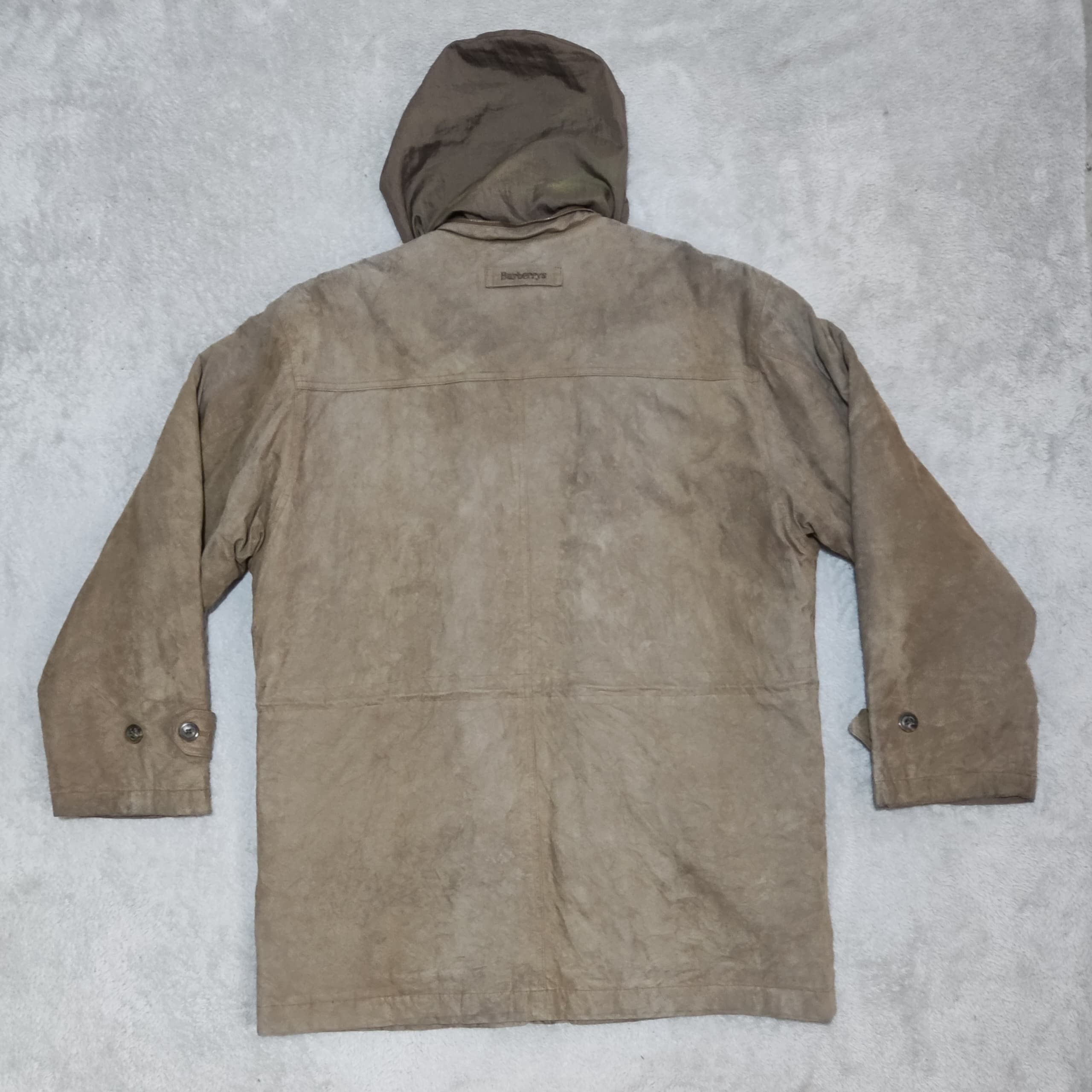 Burberry × Gosha Rubchinskiy Vintage 90s Burberrys Hooded Jacket Quilted Tan Japan Label Size US XL / EU 56 / 4 - 2 Thumbnail