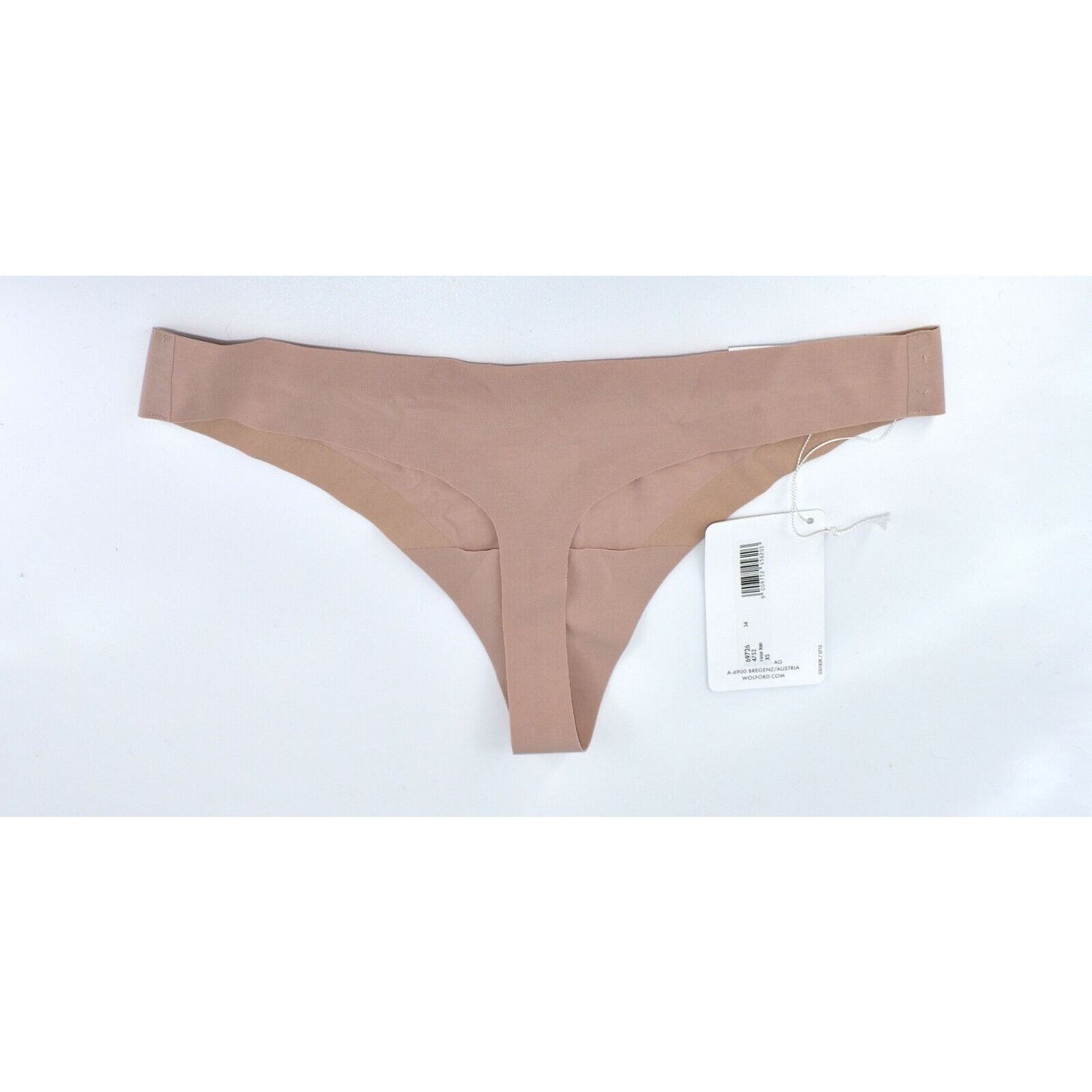 Wolford NWT WOLFORD Rose Tan Cotton Contour String Panties Sz XS $70 Size ONE SIZE - 2 Thumbnail