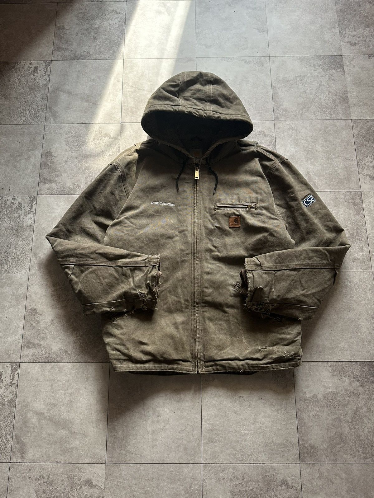 Carhartt Carhartt Detroit Sierra Sherpa Lined Work Jacket Hooded Sz L Size US L / EU 52-54 / 3 - 4 Thumbnail